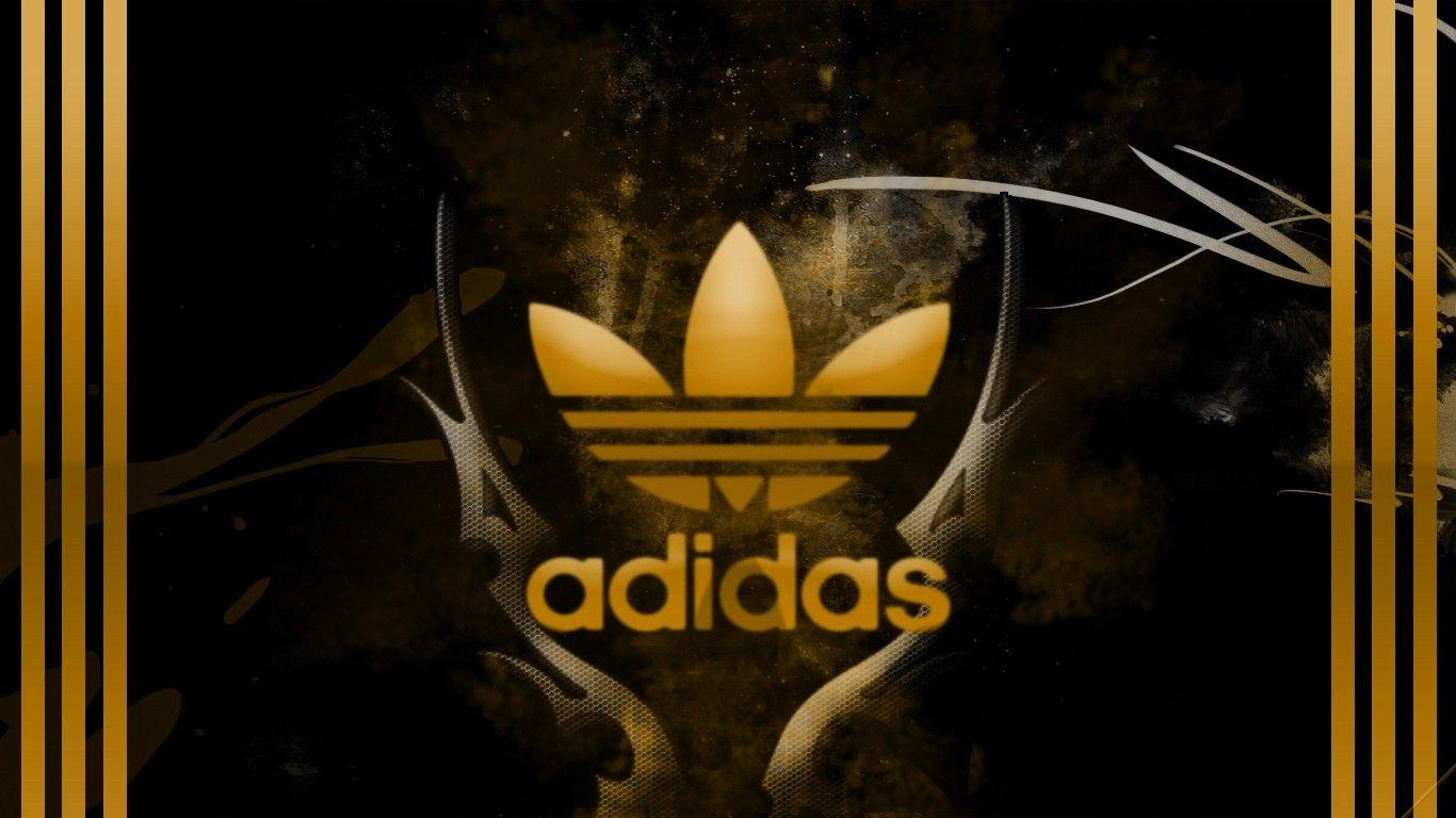 Photo Collection Golden Adidas Logo Wallpaper