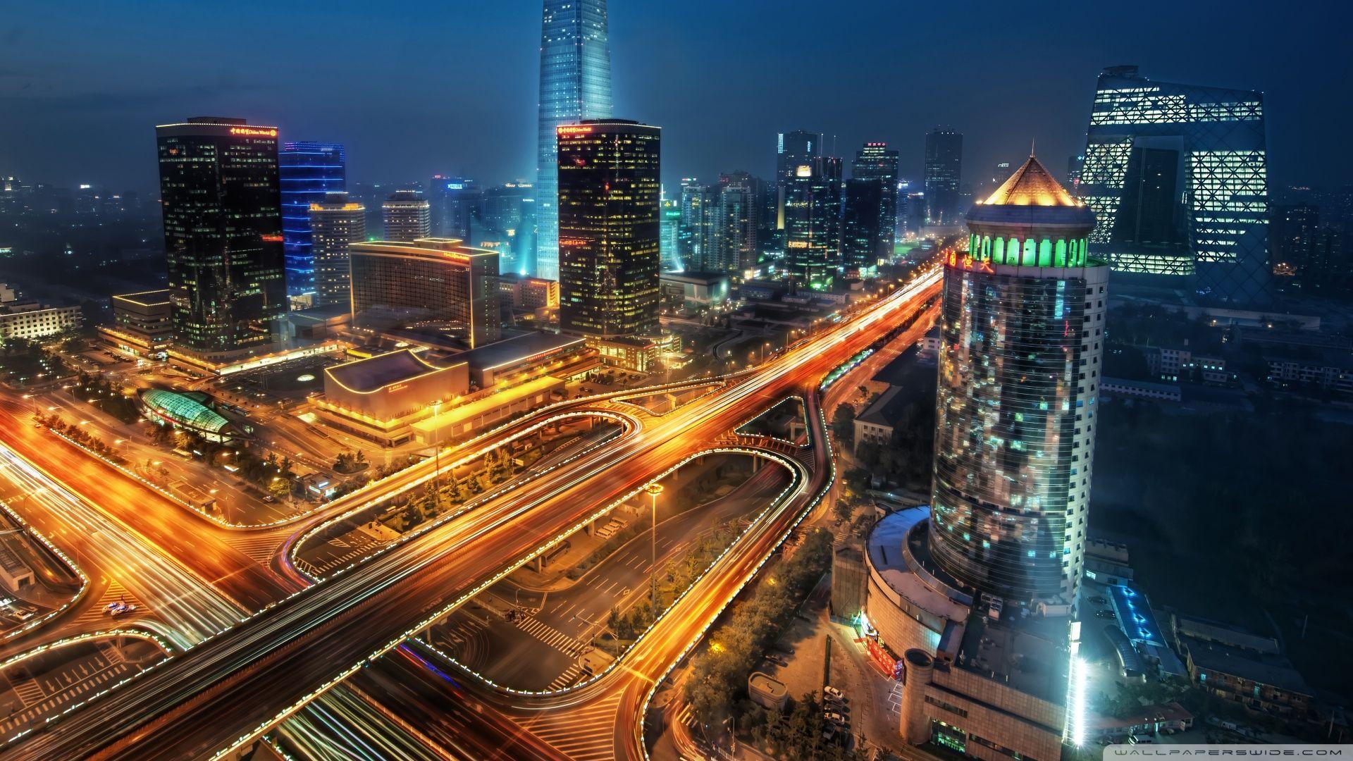 Beijing At Night, China ❤ 4K HD Desktop Wallpaper for 4K Ultra HD