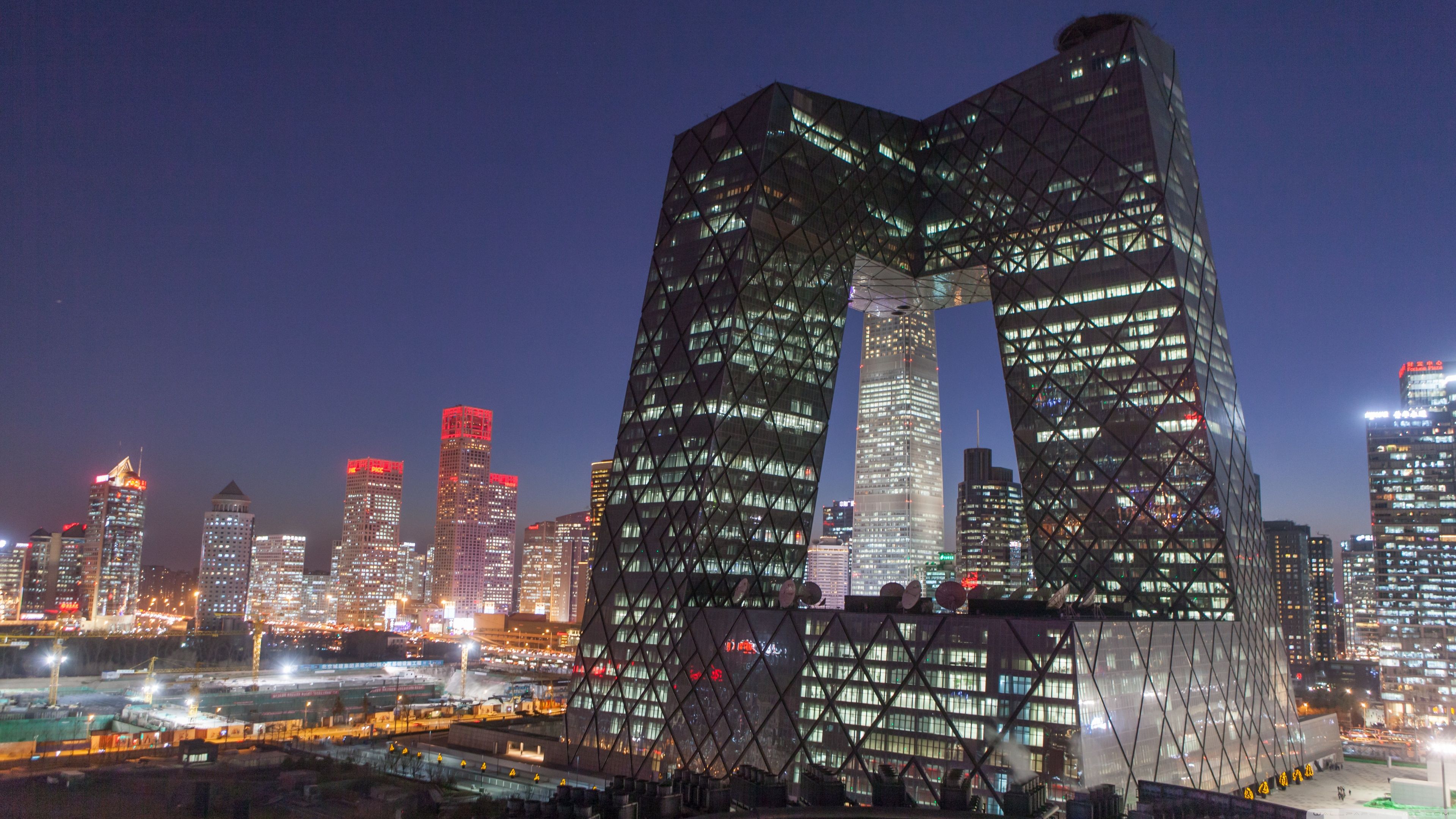 CCTV Building, Beijing, China ❤ 4K HD Desktop Wallpaper for 4K