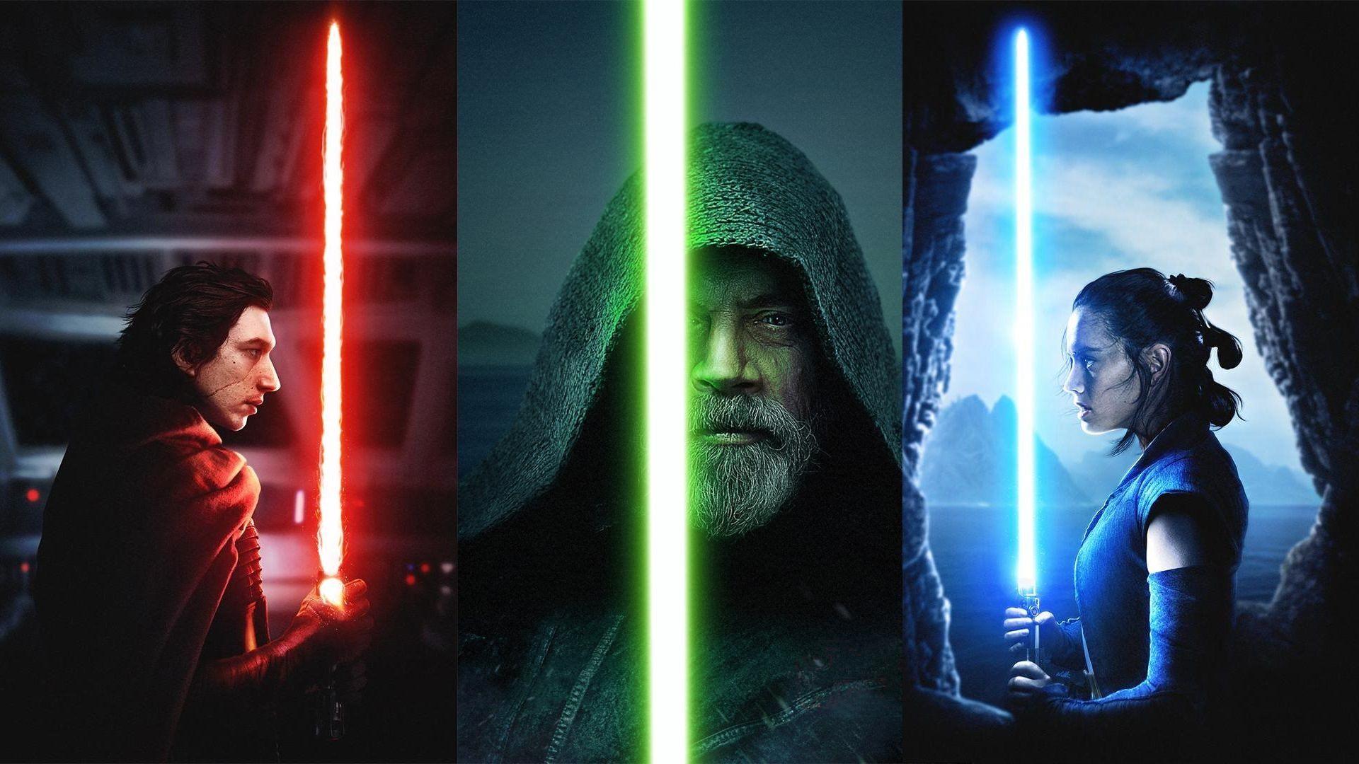 HD Star Wars: The Last Jedi Kylo Ren, Luke and Re