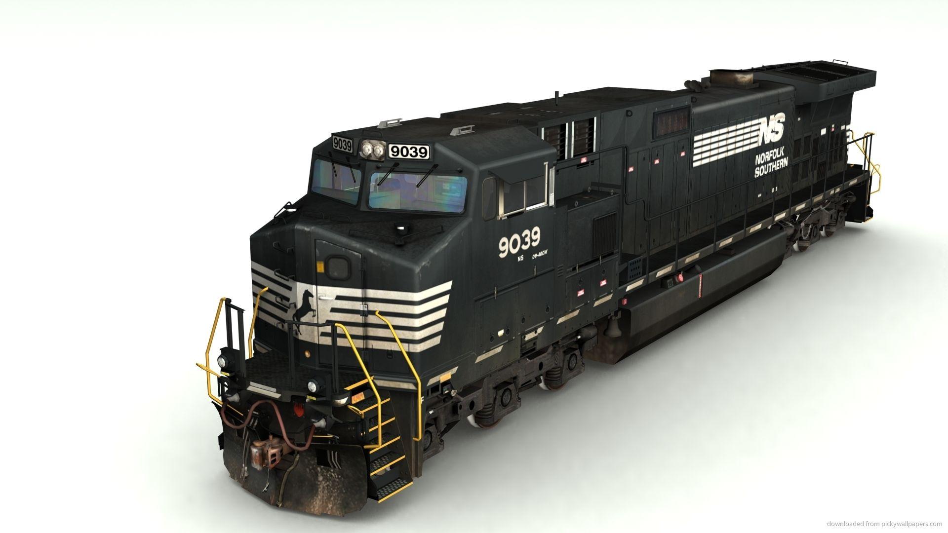 HD Black Train 3D Model Wallpapers