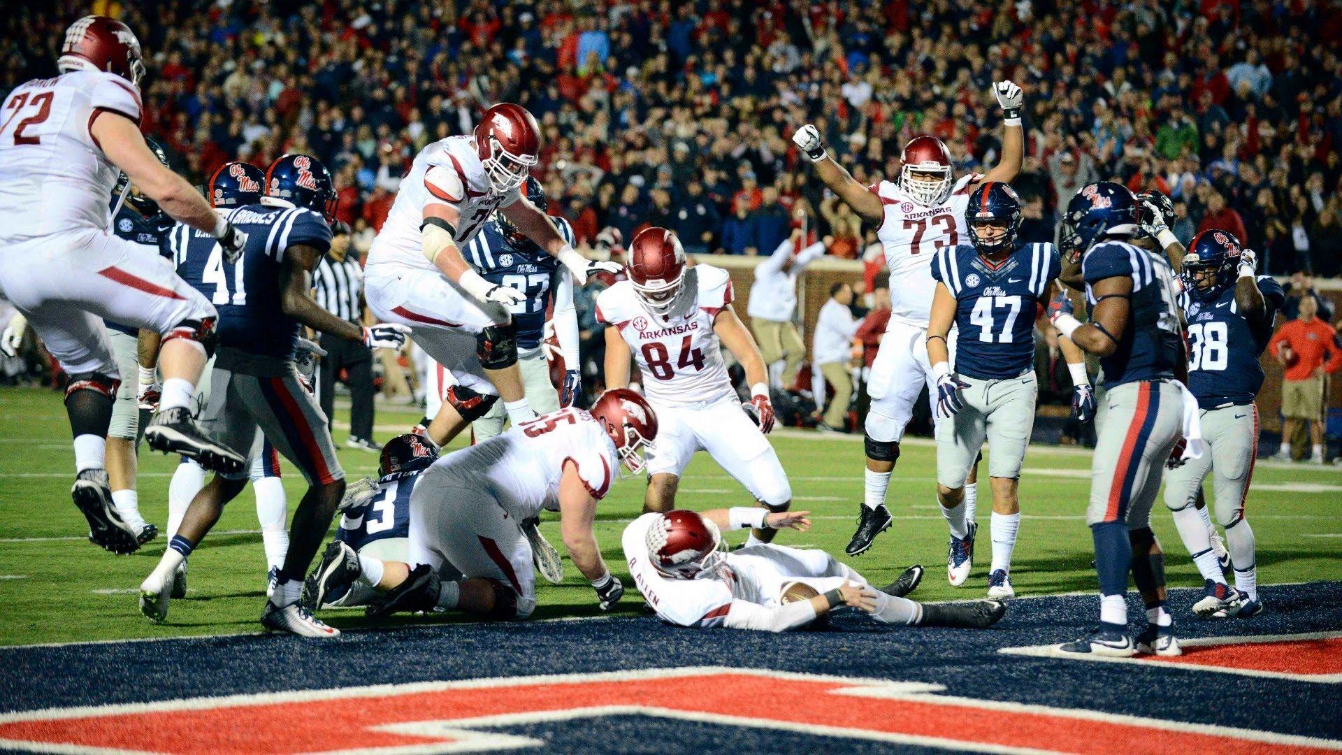 Arkansas Uses Lateral, 2 Point Conversion To Upset Ole Miss In OT