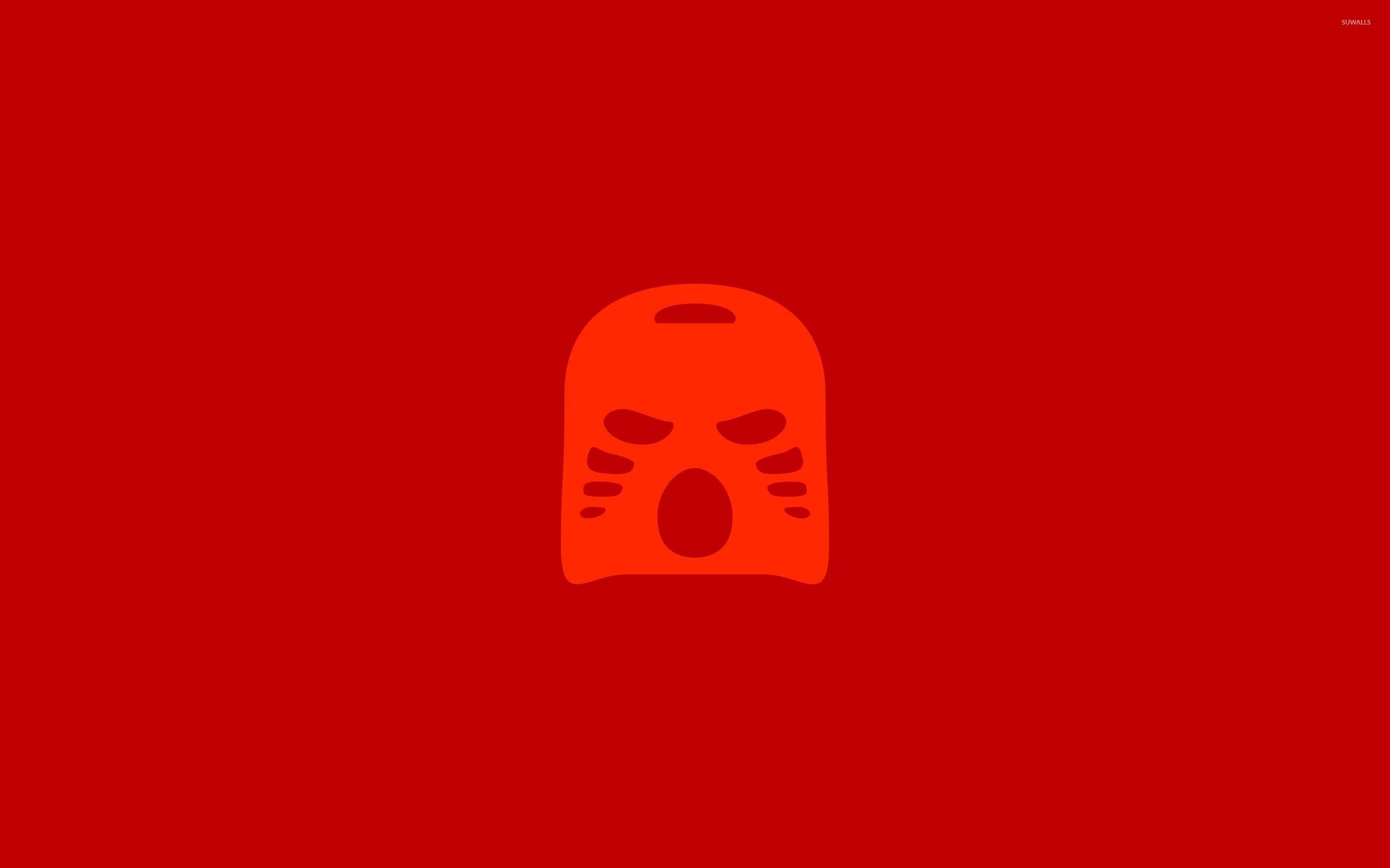 Red Bionicle Lego mask wallpaper wallpaper