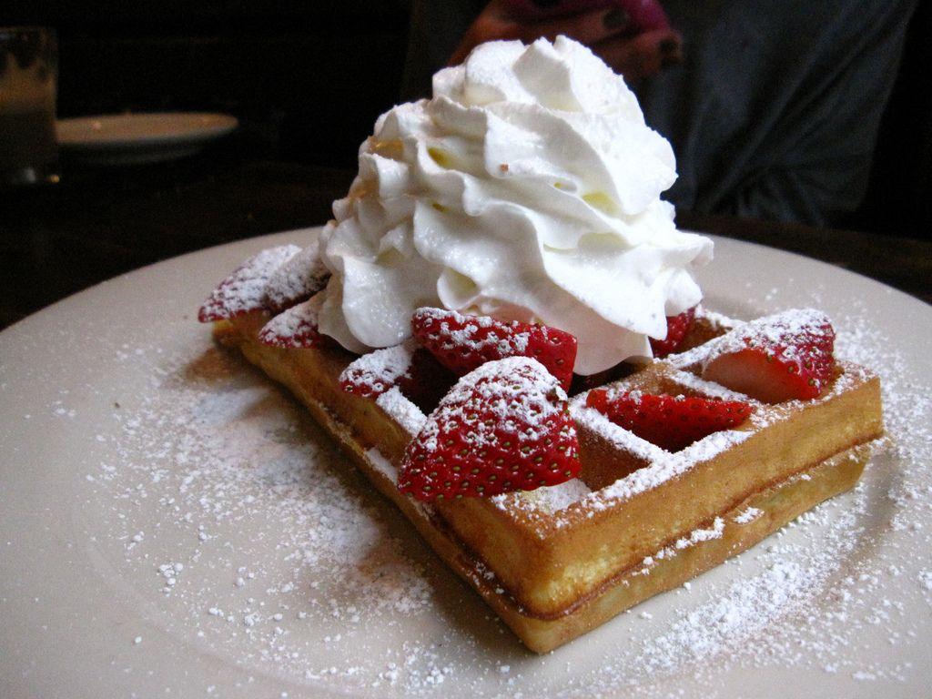 Waffles With Whipped Cream