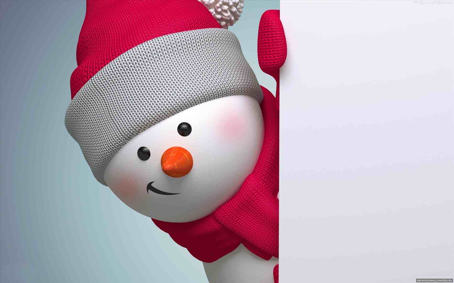 Cute Christmas Snowman Wallpaper