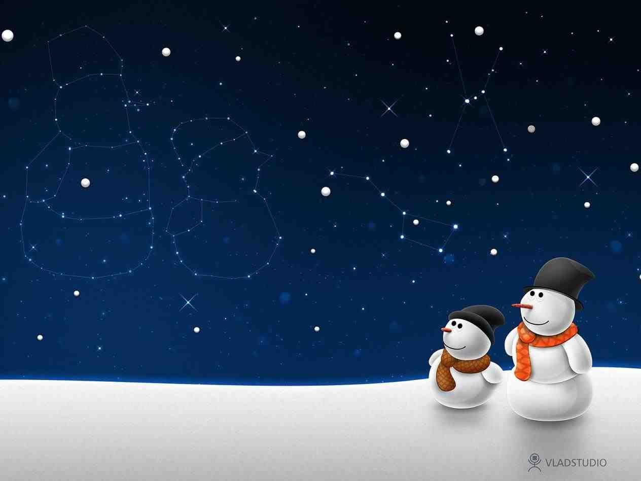 Free Winter Free Christmas Snowman Background