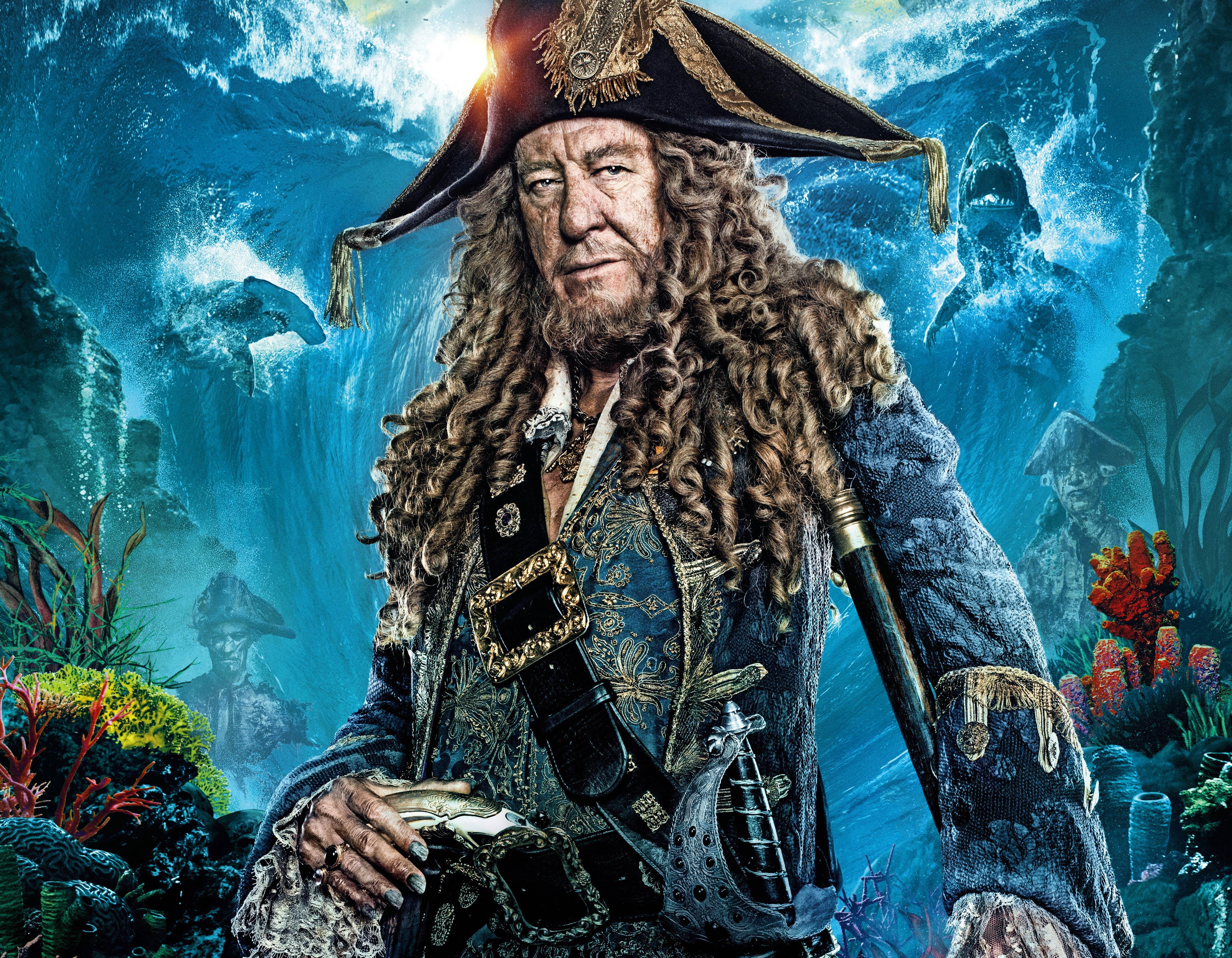 Geoffrey Rush In Pirates Of The Caribbean Dead Men Tell No Tales