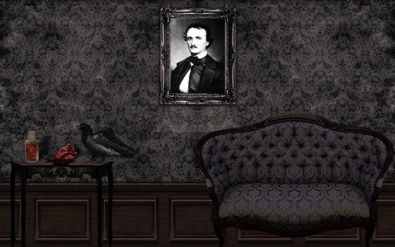 Edgar Allan Poe Fabric Wallpaper and Home Decor  Spoonflower
