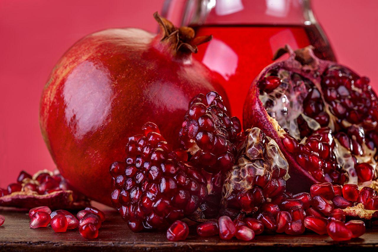 Red Grain Pomegranate Food Closeup