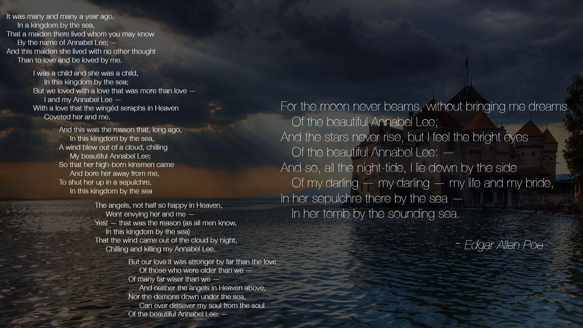 Annabel Lee by Edgar Allen Poe Wallpaper and Cool