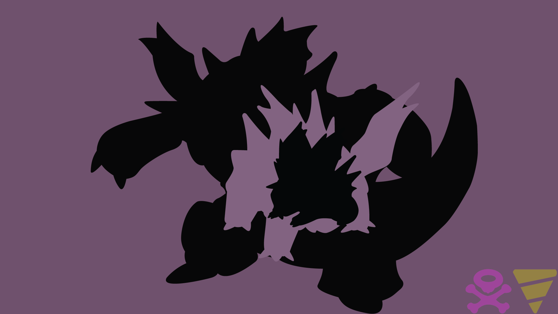 HD wallpaper: background, black, nidoking, pokemon, simple