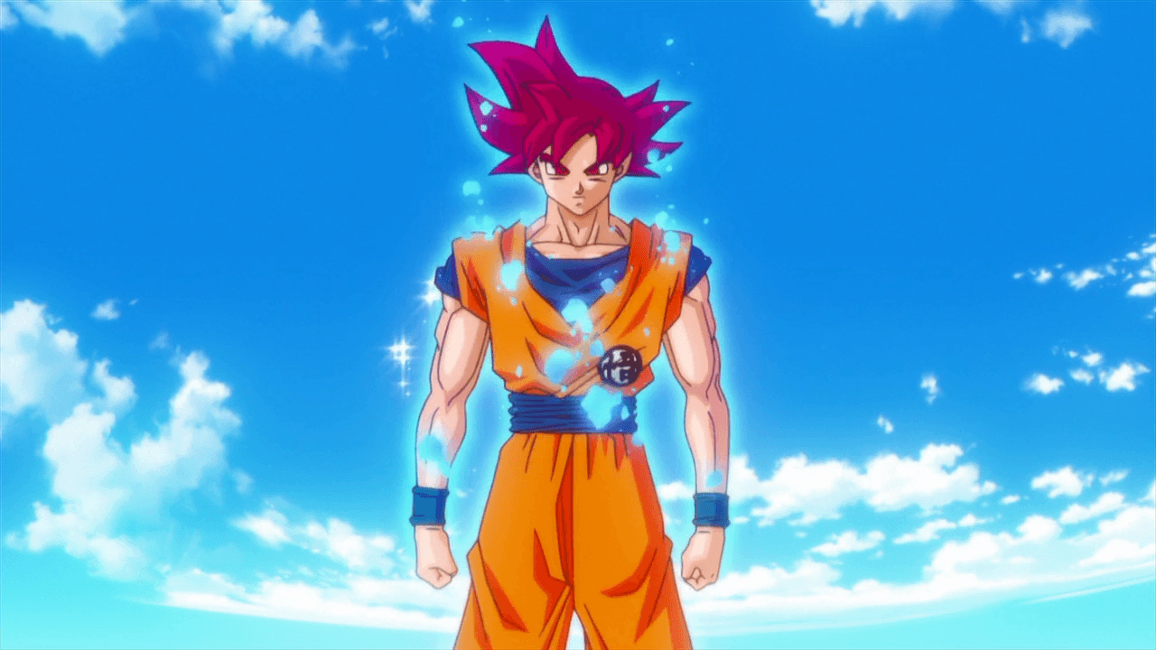 Dragon Ball Z Battle of Gods Goku Super Saiyan God Transformation