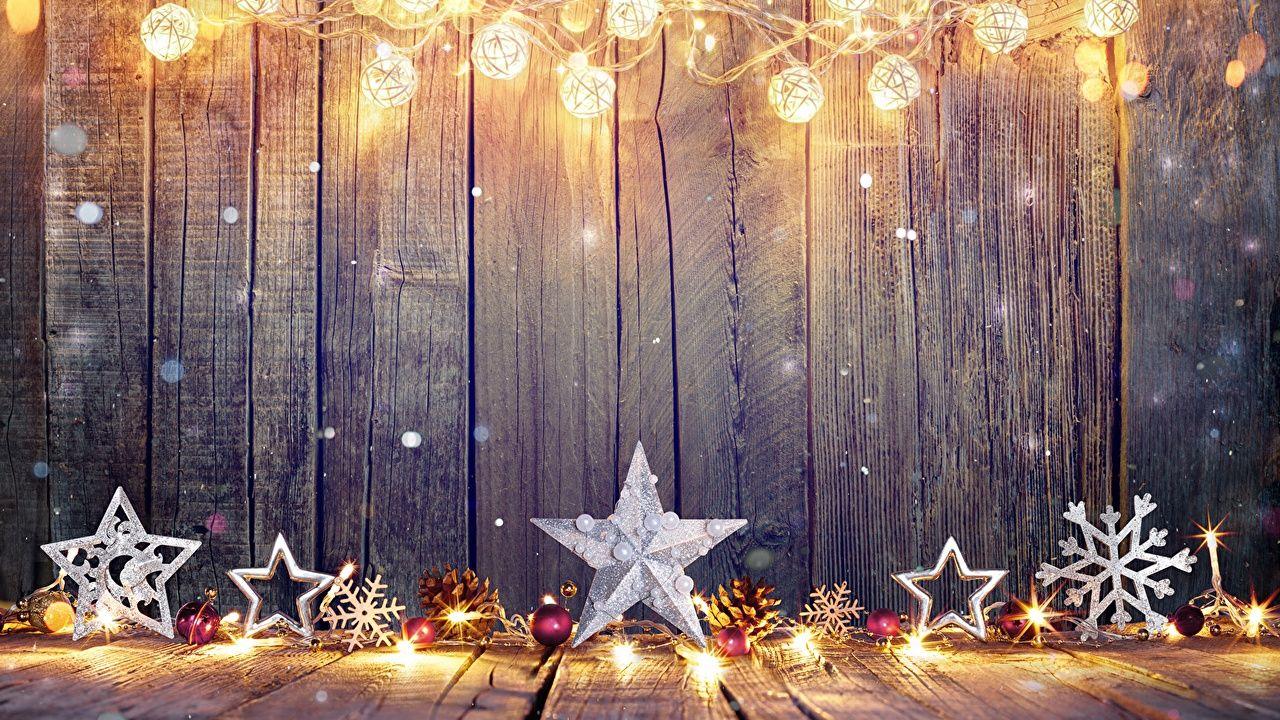 Wallpapers New year Star decoration Snowflakes Fairy lights Holidays