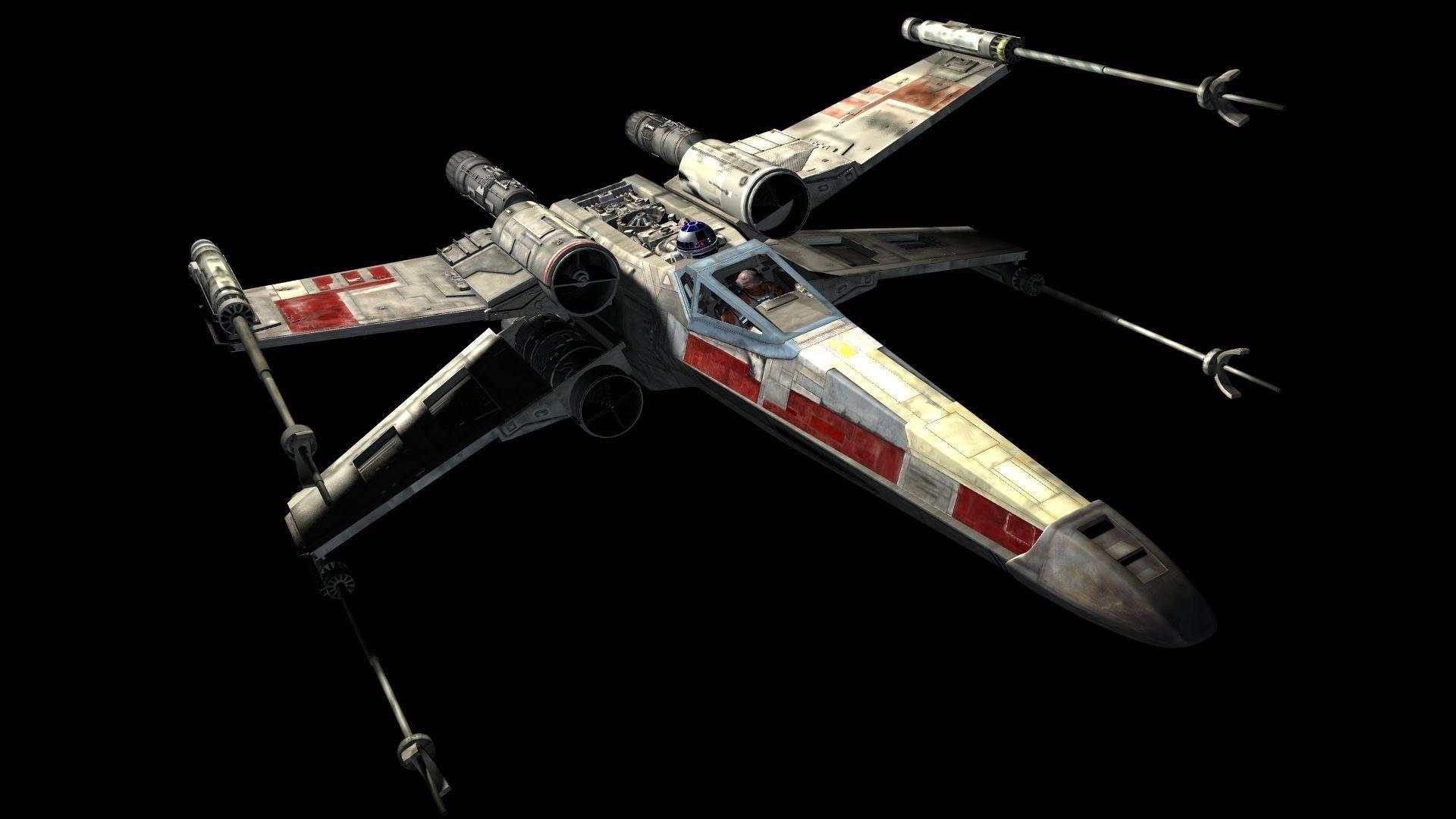 Star Wars, X wing, Space, Movies, Black Background Wallpaper HD