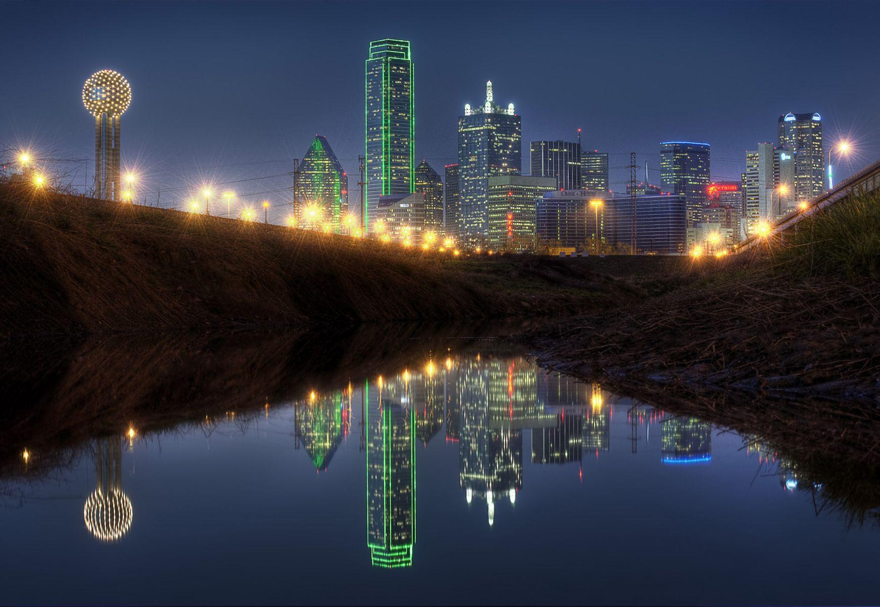 Dallas Skyline Wallpaper HD Wallpaper