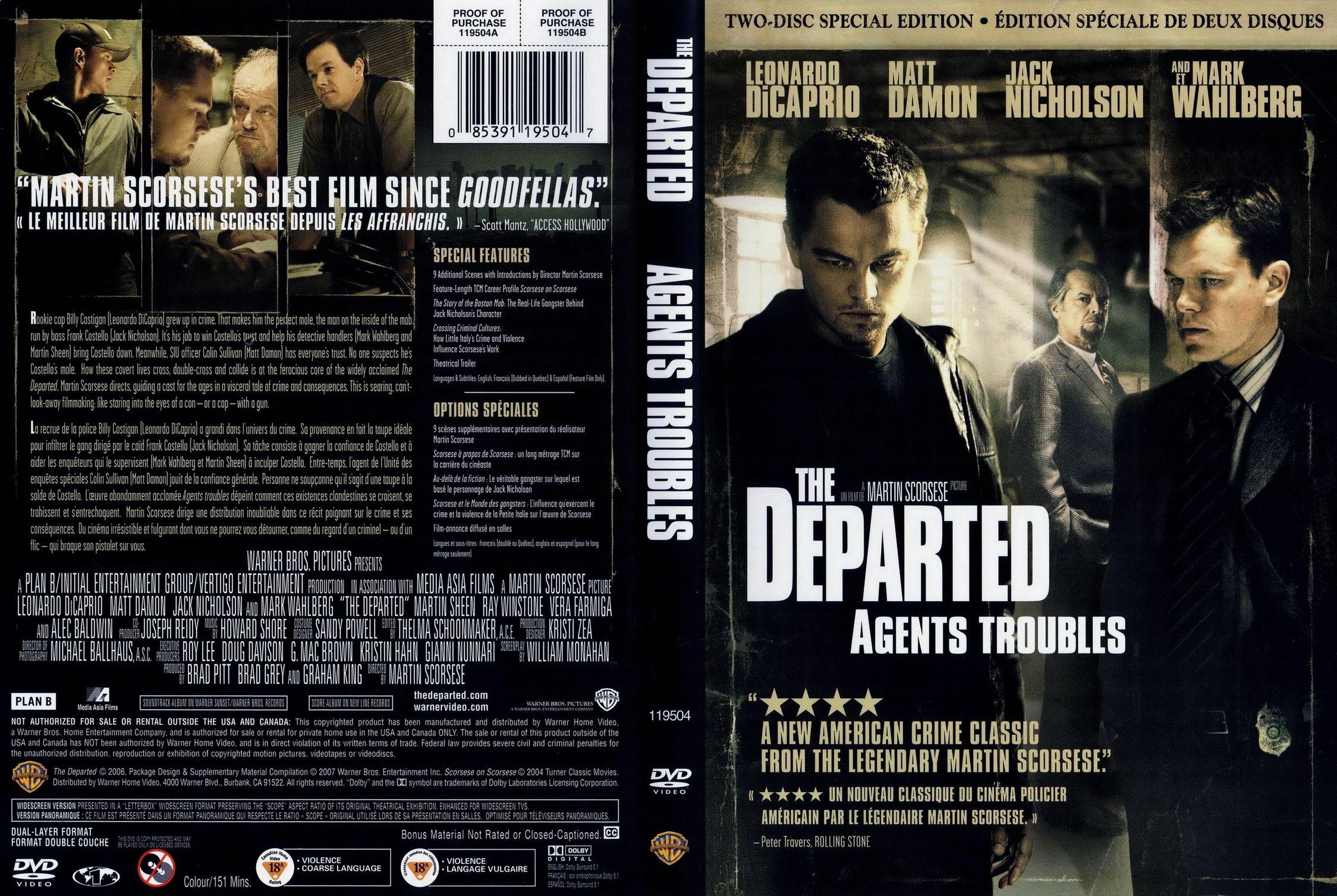 THE DEPARTED crime thriller leonardo diCaprio poster wallpaper