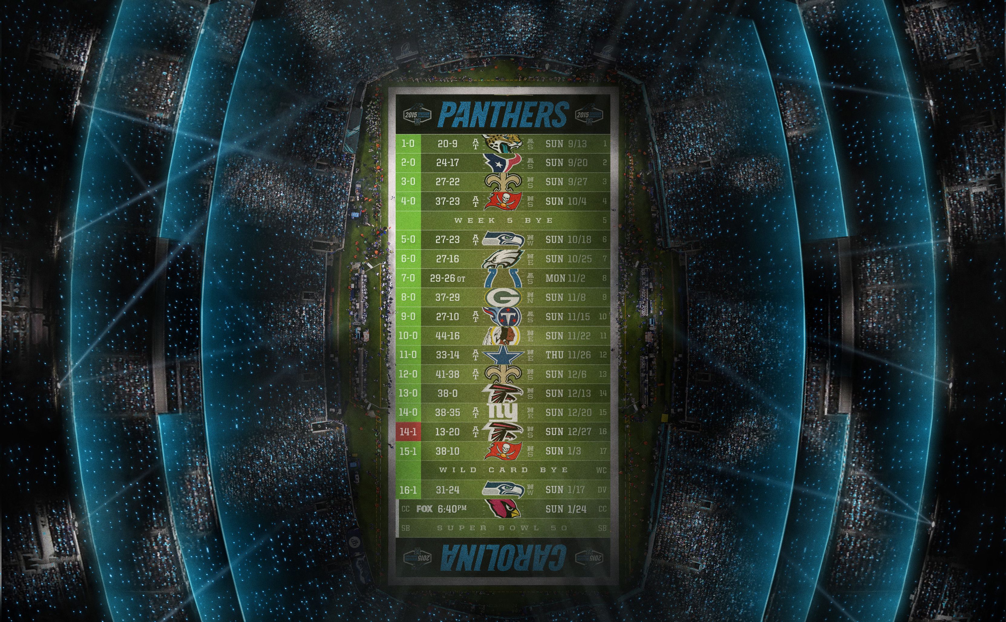 Updated stadium schedule wallpaper (NFC Championship)
