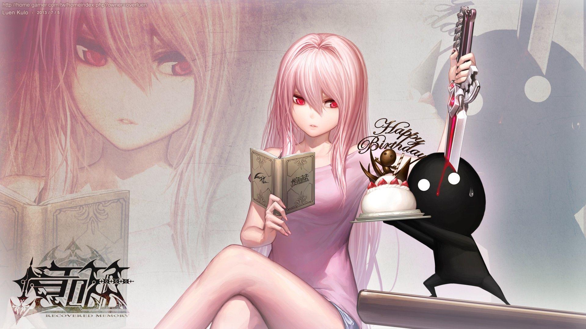 Anime Girl Reading a Book  cute girl anime book cat pink sweet  HD wallpaper  Peakpx