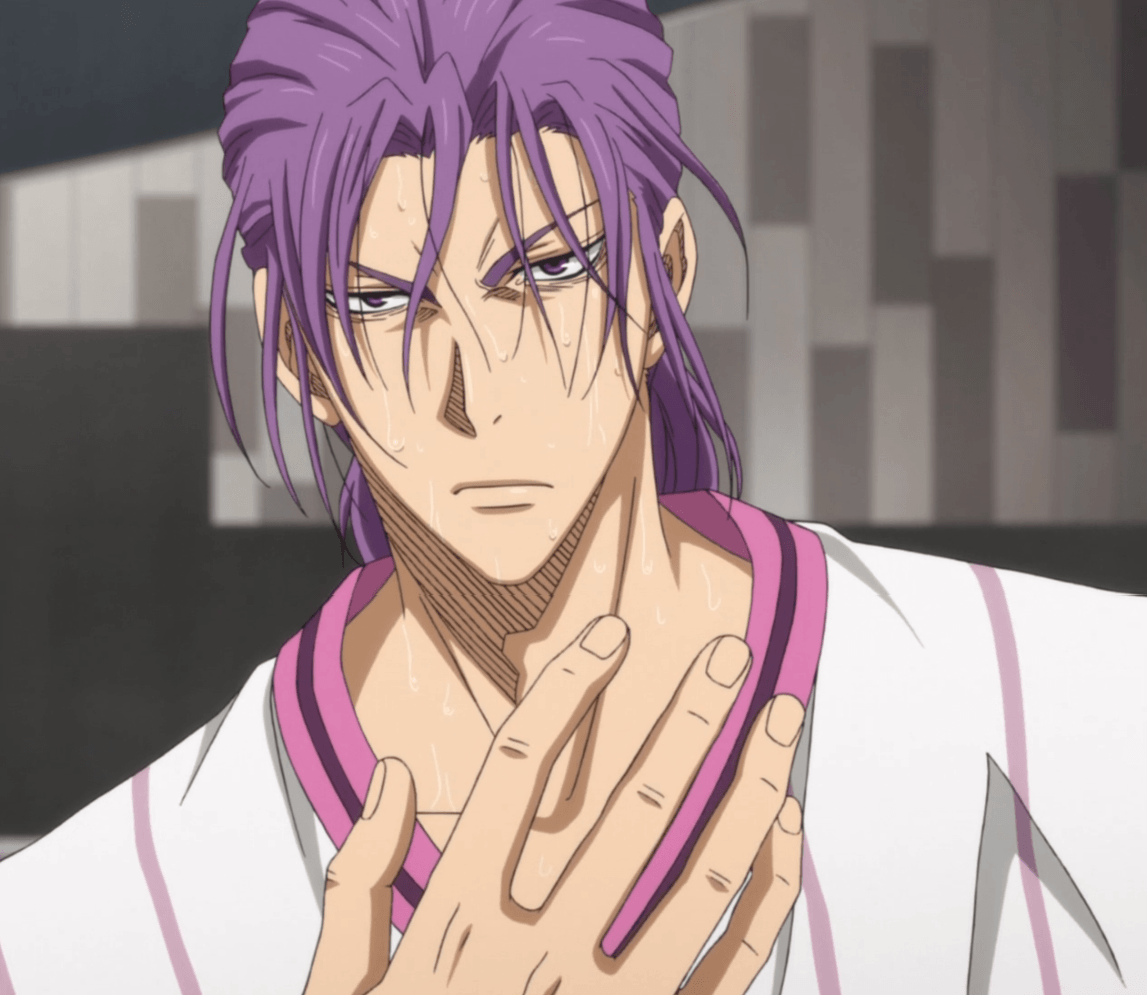Murasakibara levels up to a 10 the minute he ties his hair back