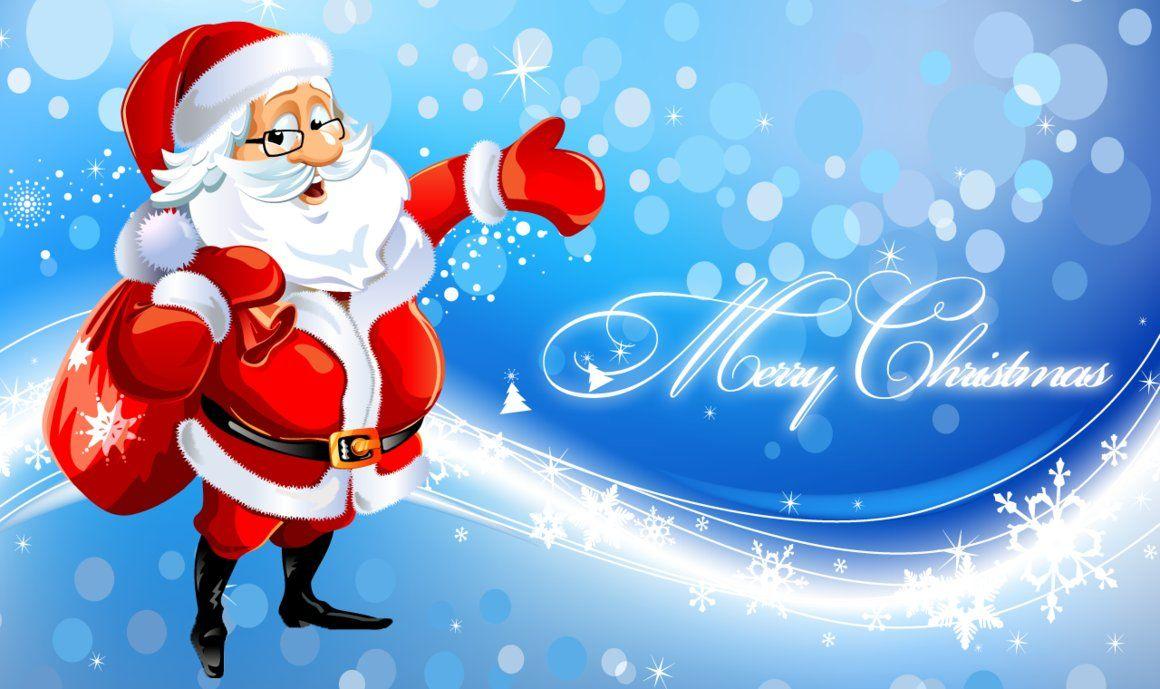 Santa Claus Funny Merry Christmas Wallpaper Wallpaper