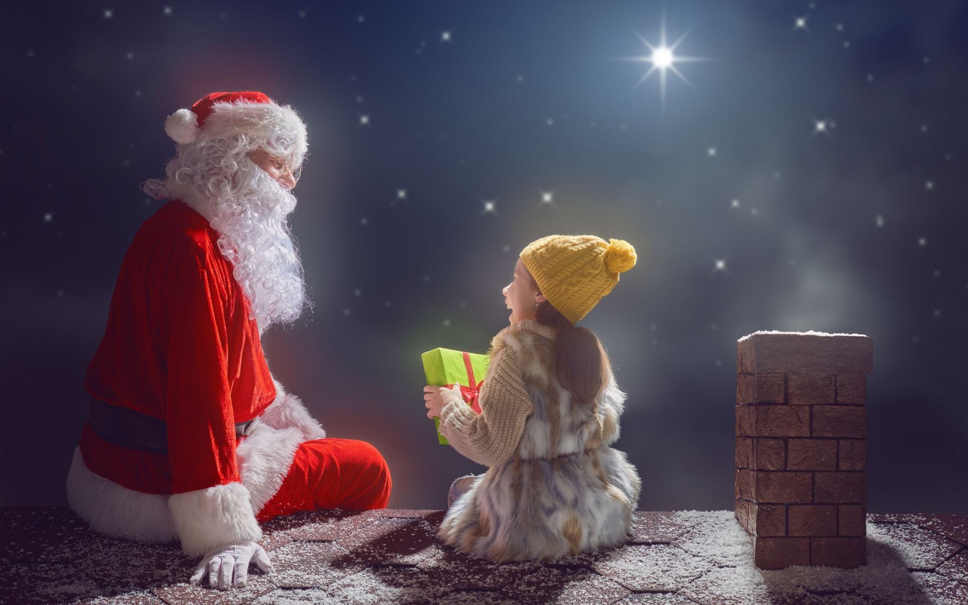 Download wallpaper night, merry christmas, santa claus, New Year