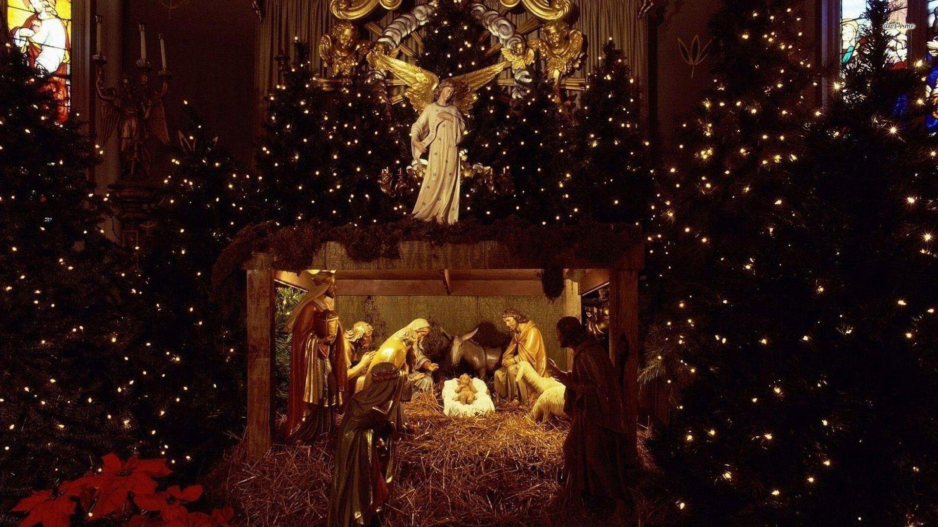 nativity scene wallpaper