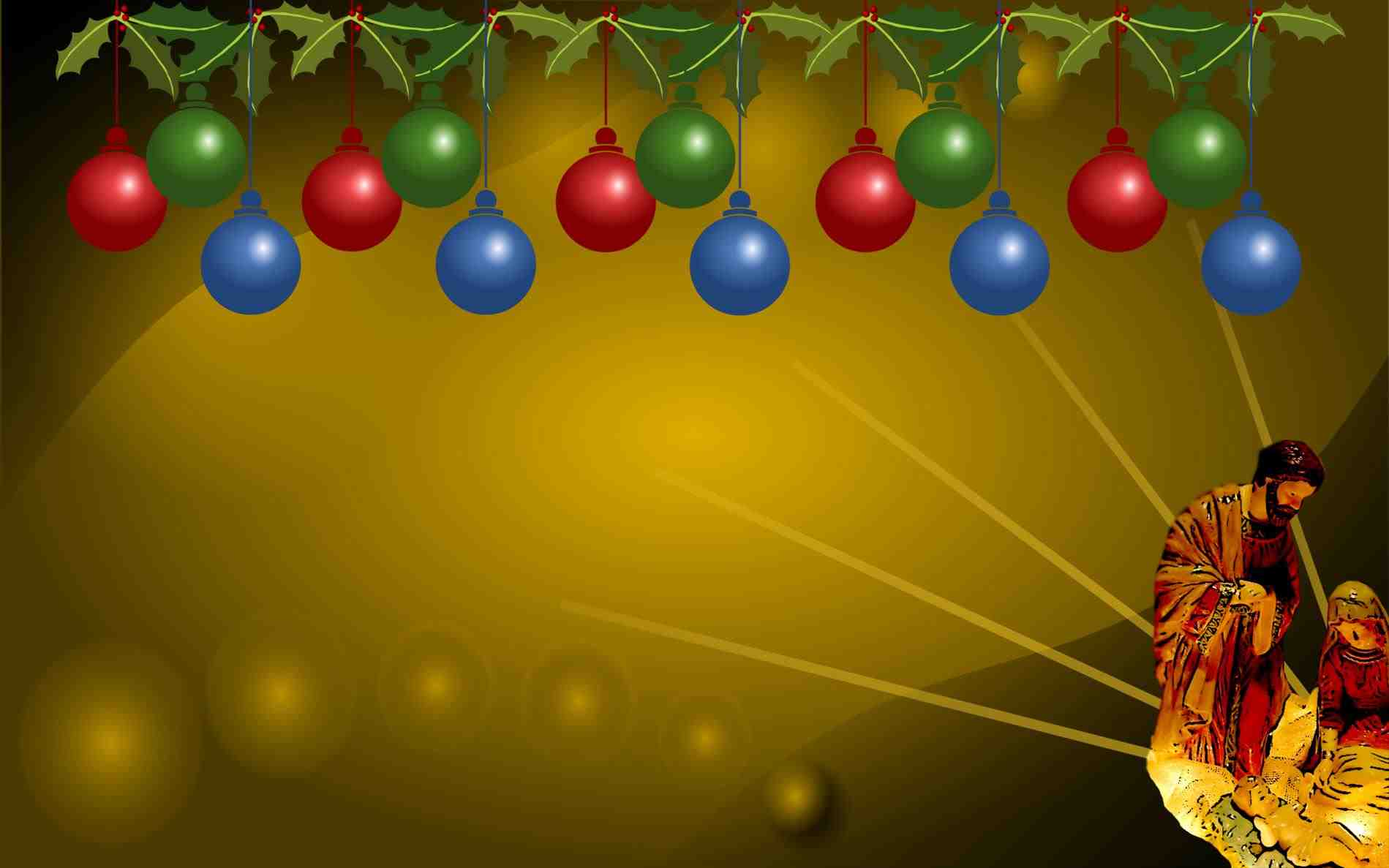 Merry Christmas Nativity Desktop Wallpaper