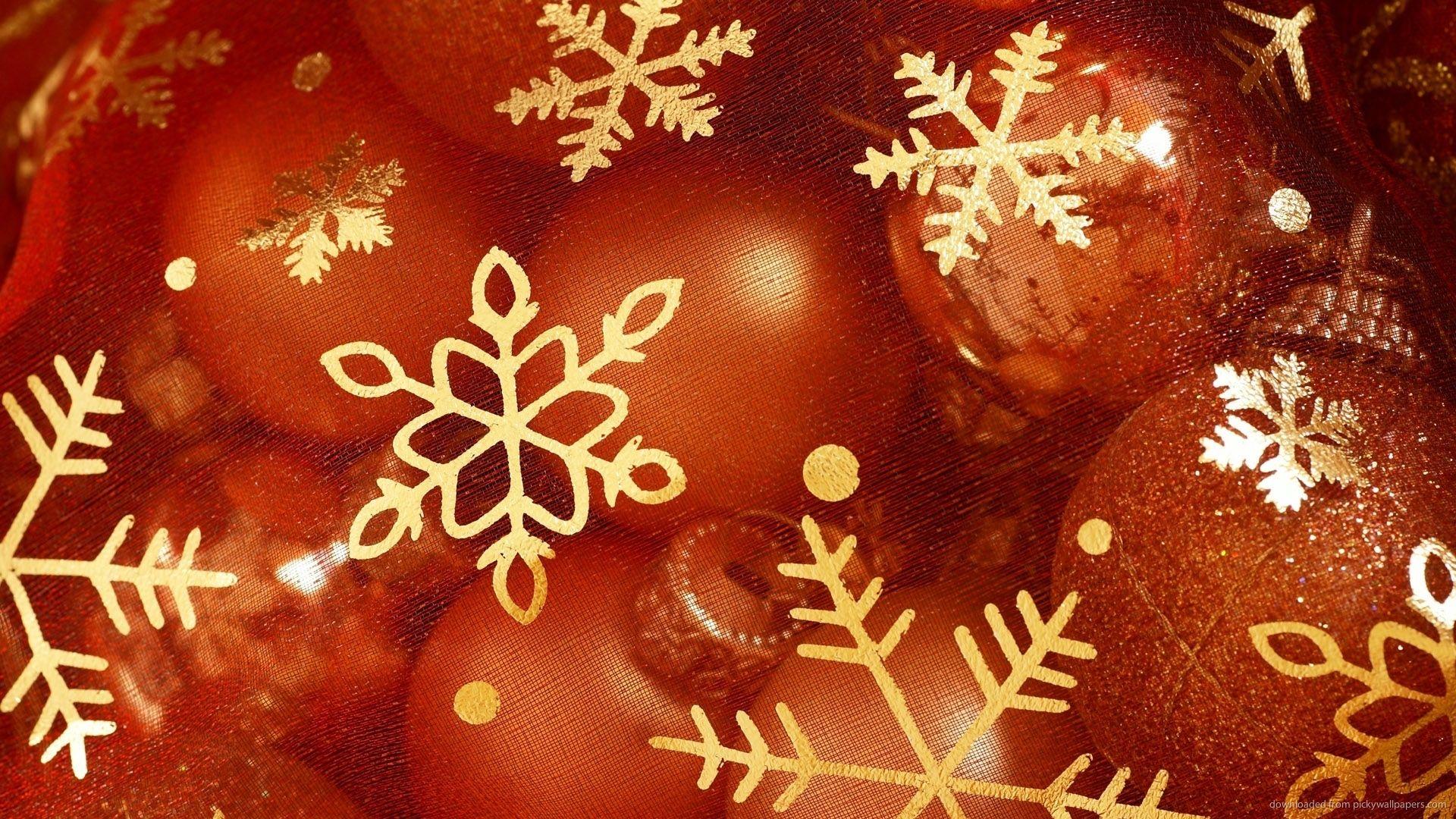 Balls And Snowflakes Wallpaper