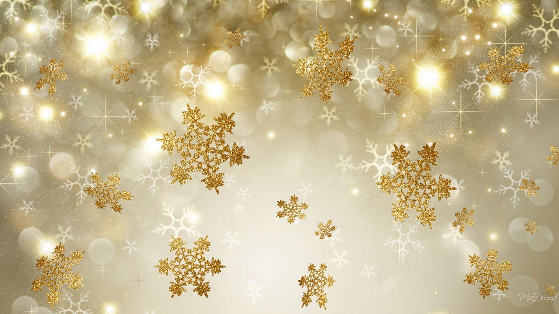 Golden Snowflakes HD Wallpaper. Background Imagex1080