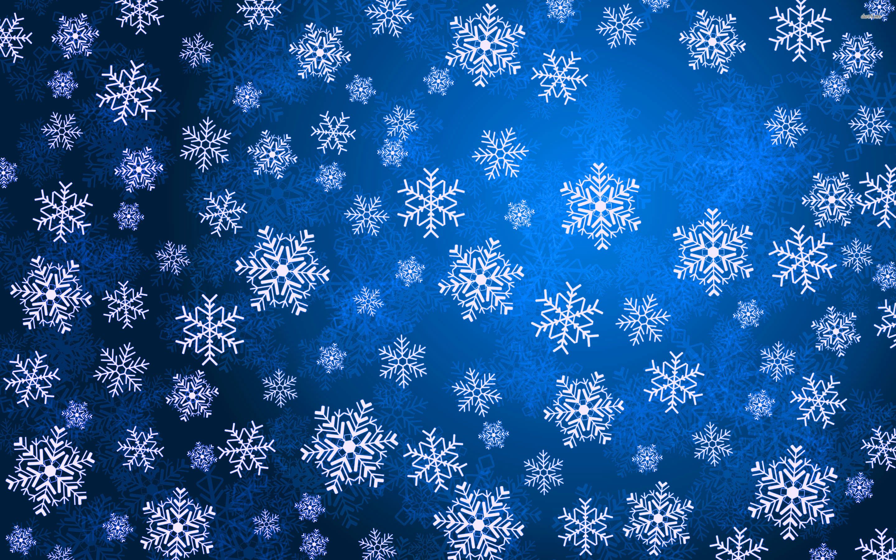 Christmas baubles and snowflakes wallpaper