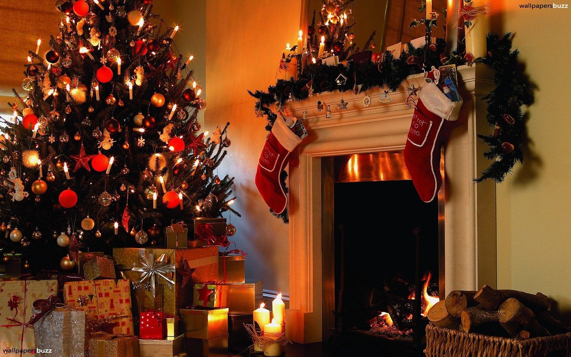 christmas stockings fireplace