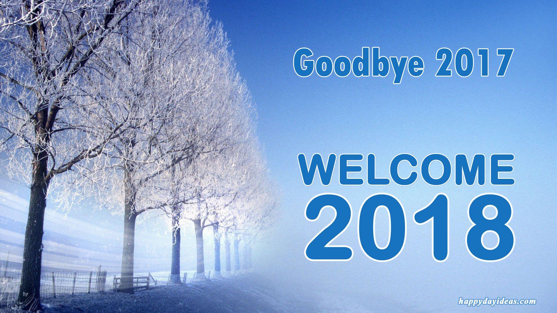 Goodbye 2017 Welcome - wallpaper and quotes