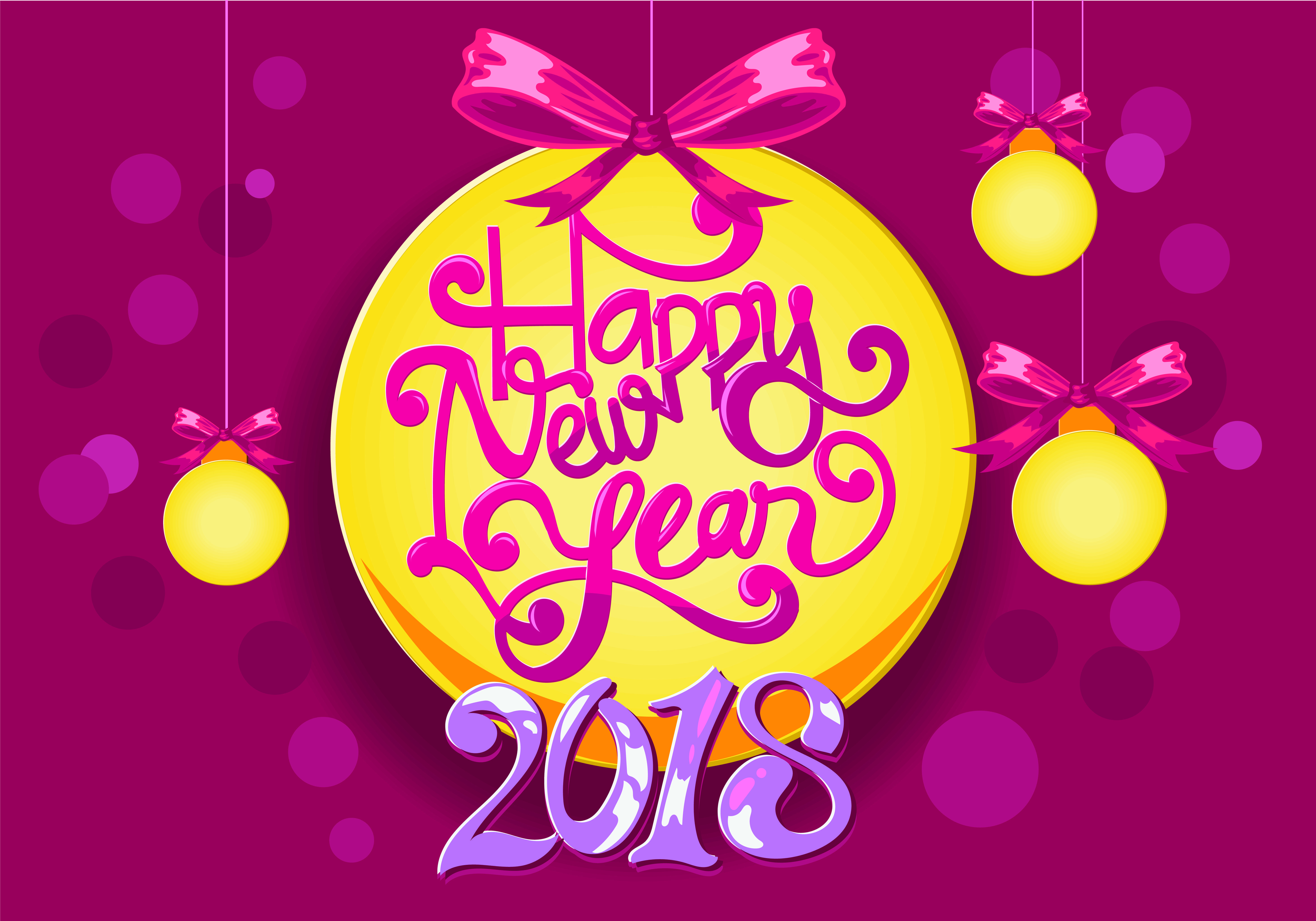 Welcome 2018 Bye Bye 2017 UHD 4K Wallpaper Download