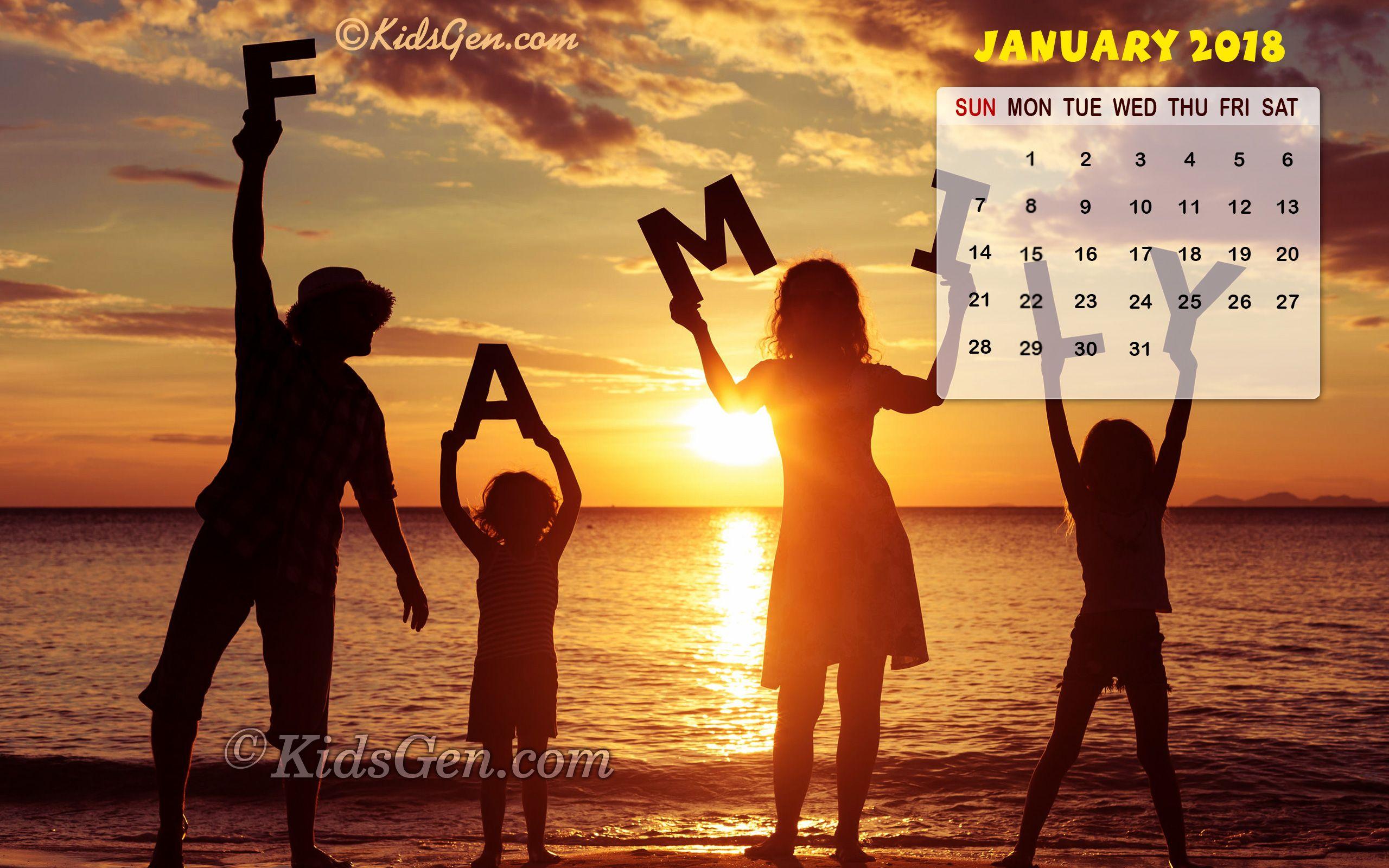 Month wise Calender Wallpaper 2018