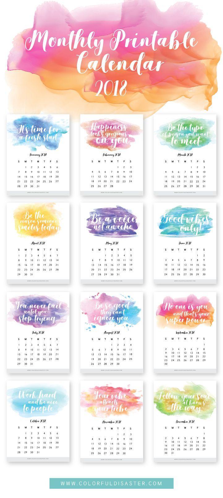best 2018 Calendar Wallpaper image. Printable