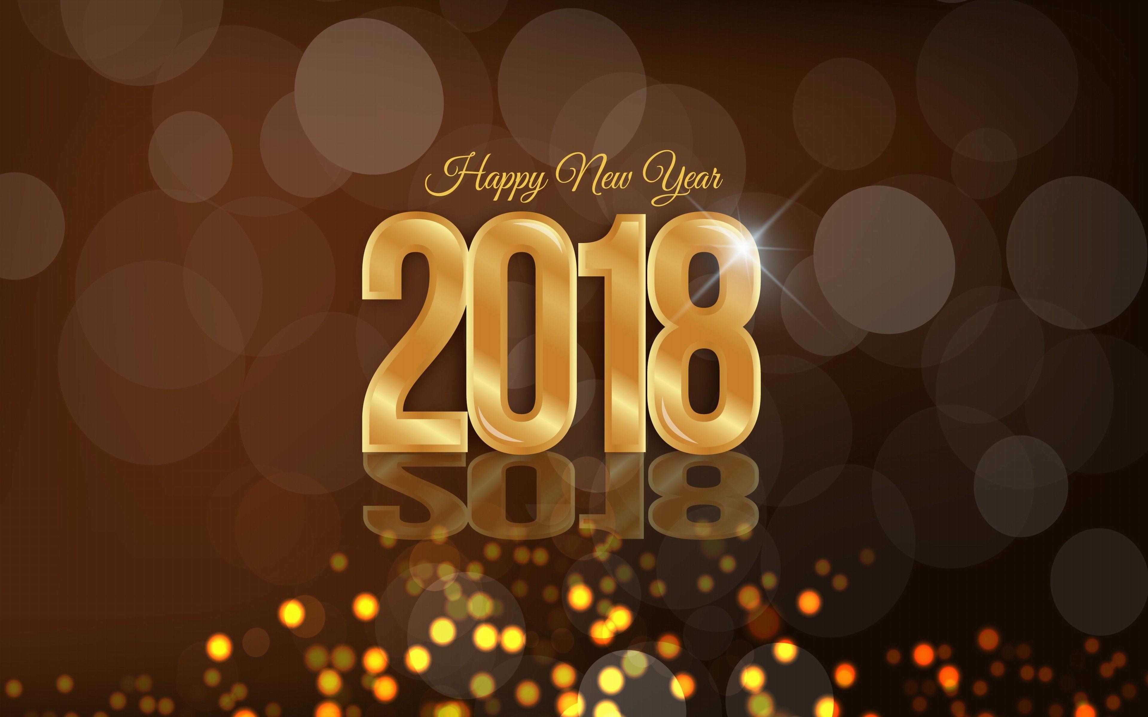 Happy New Year 2018 Wallpaper 4K HD Download For Desktop