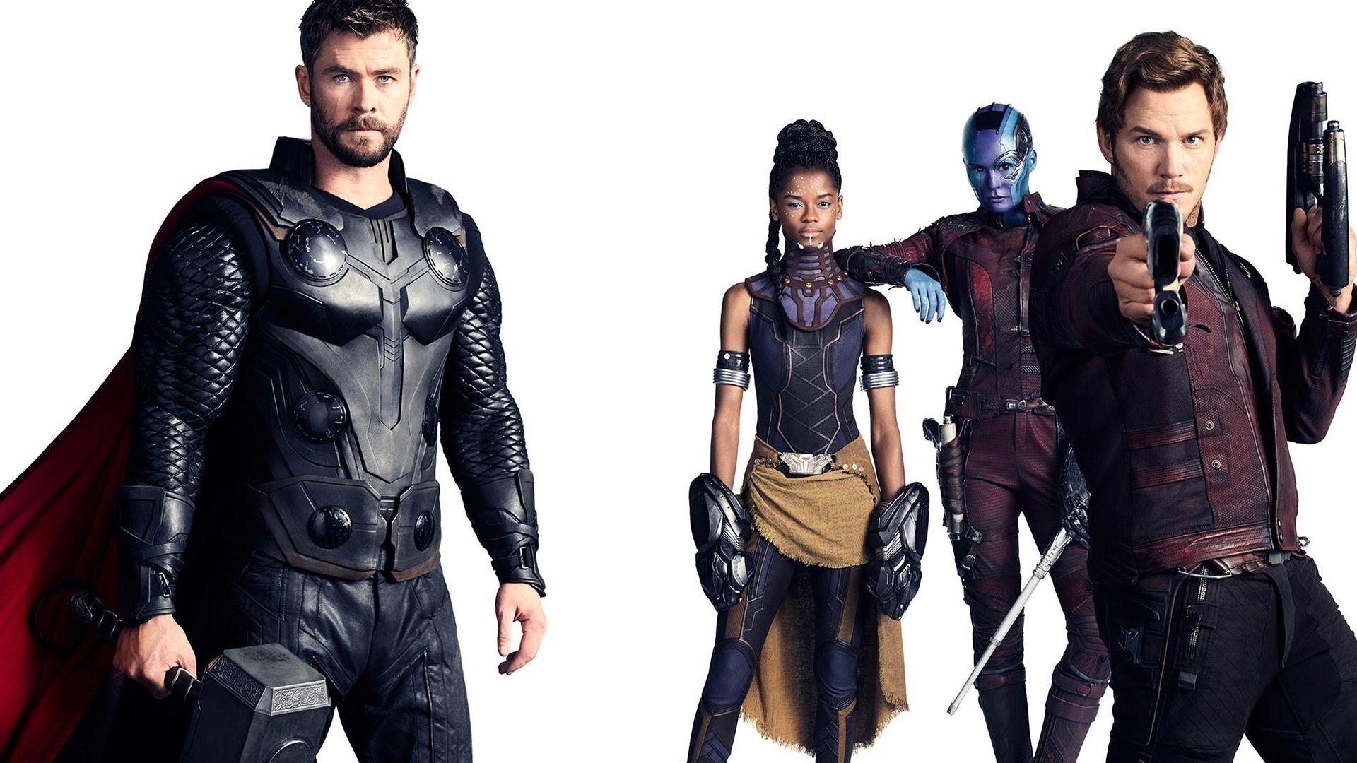 HD Avengers: Infinity War Thor, Stan Lord, Nebula