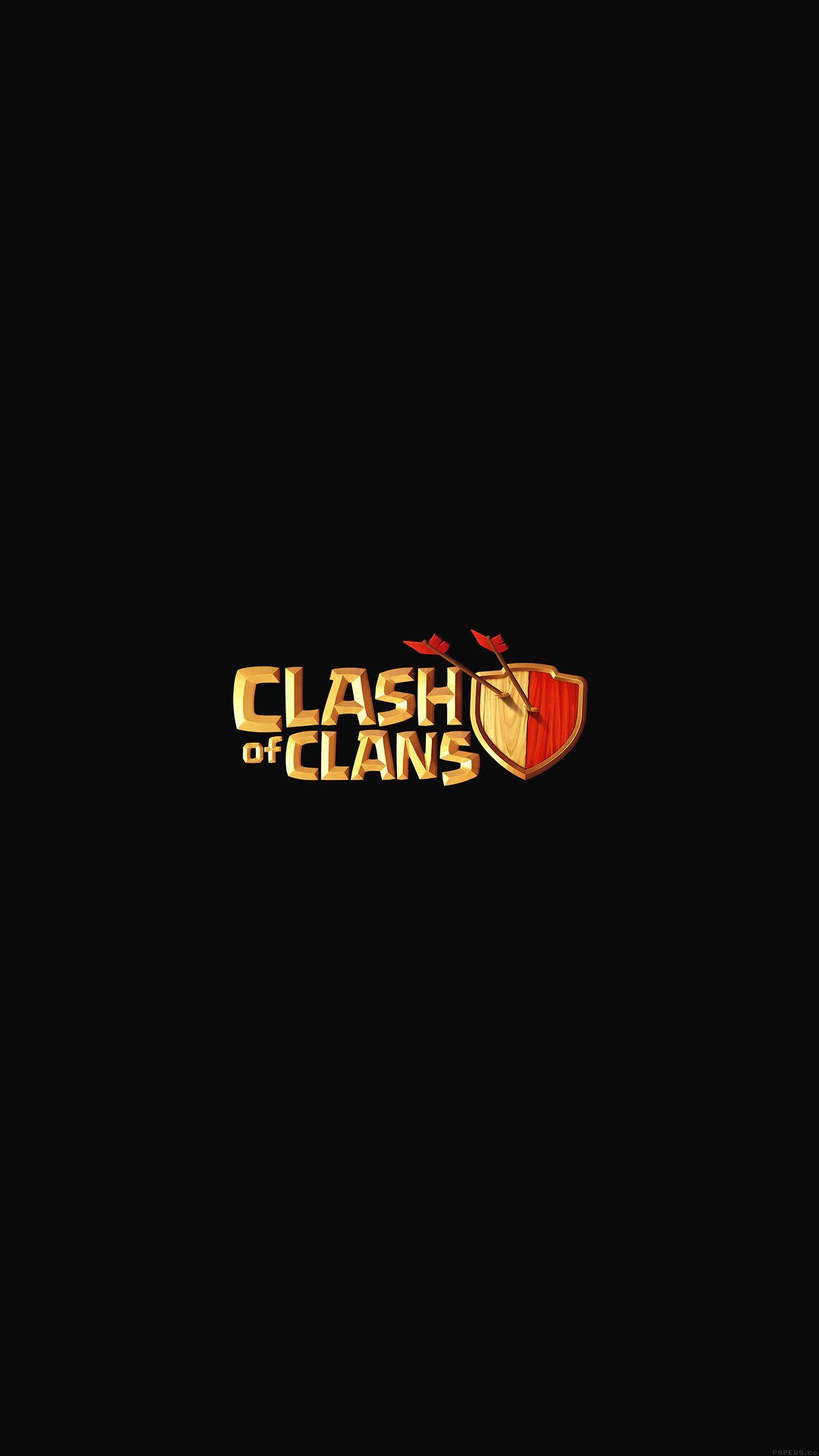 iPhone 6 Wallpaper of clans logo art dark game