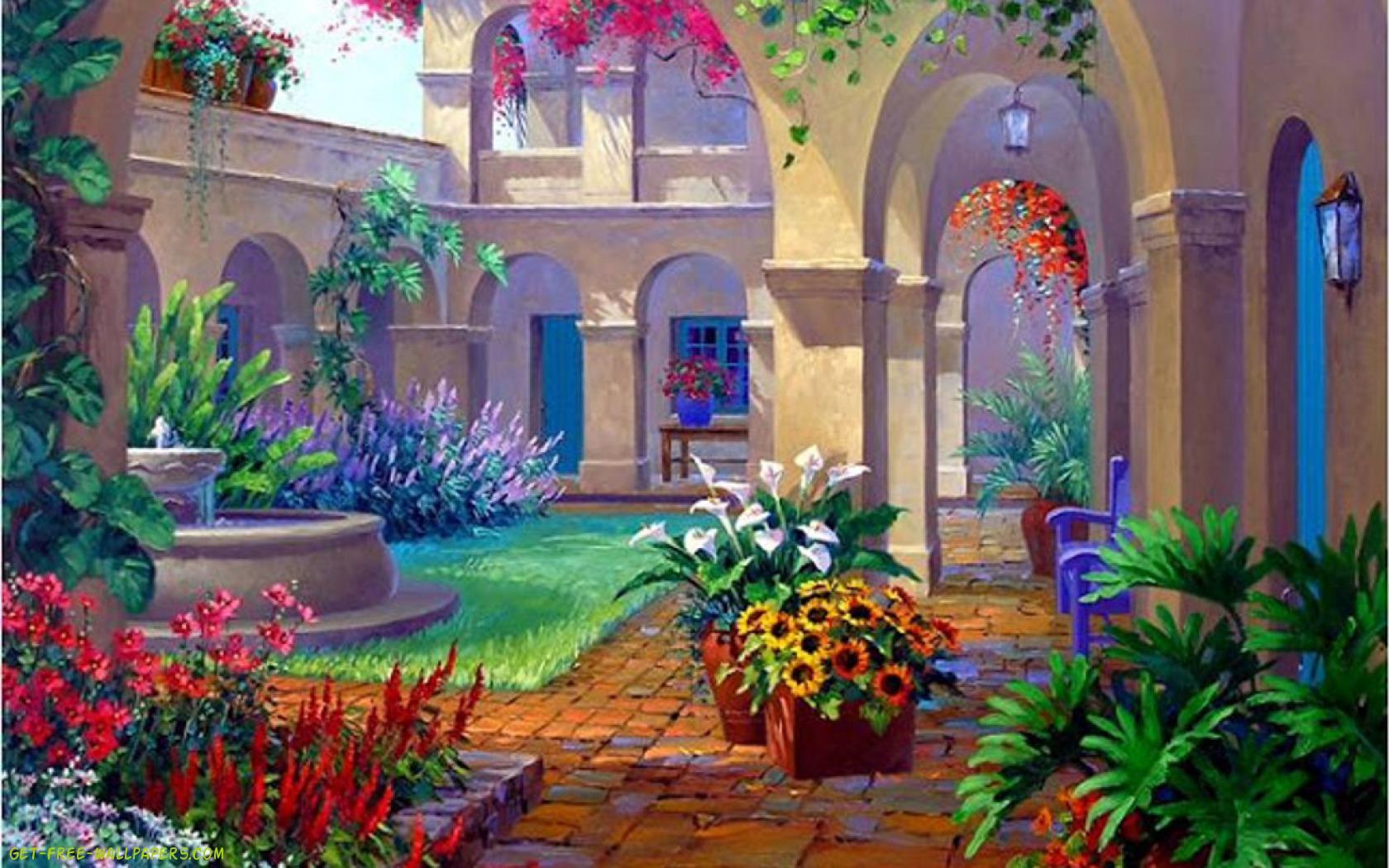 Download Eden Colors 3D Garden Wallpaper