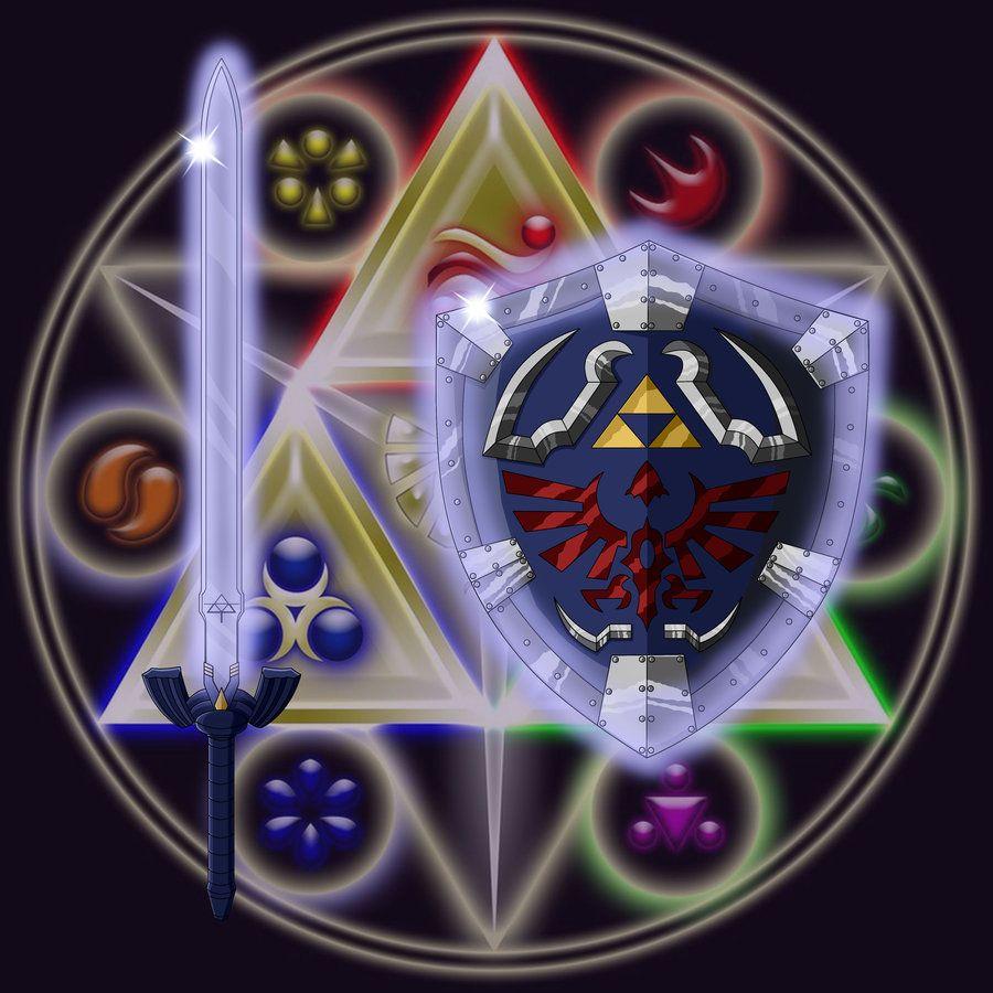 The MASTER SWORD and HYLIAN SHIELD