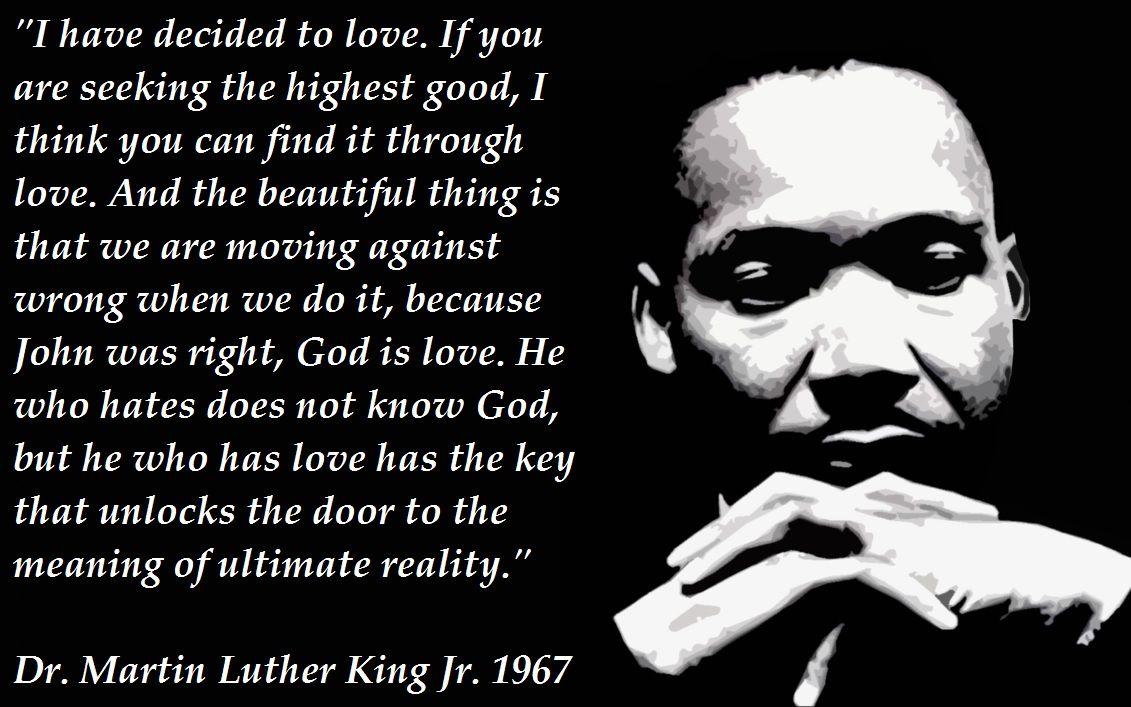 Martin Luther King Jr.: His own words on love, hate and speech