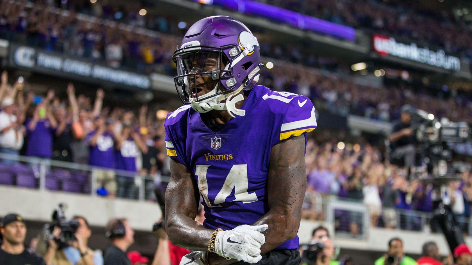 WATCH: Stefon Diggs punts ball into stands after contested TD
