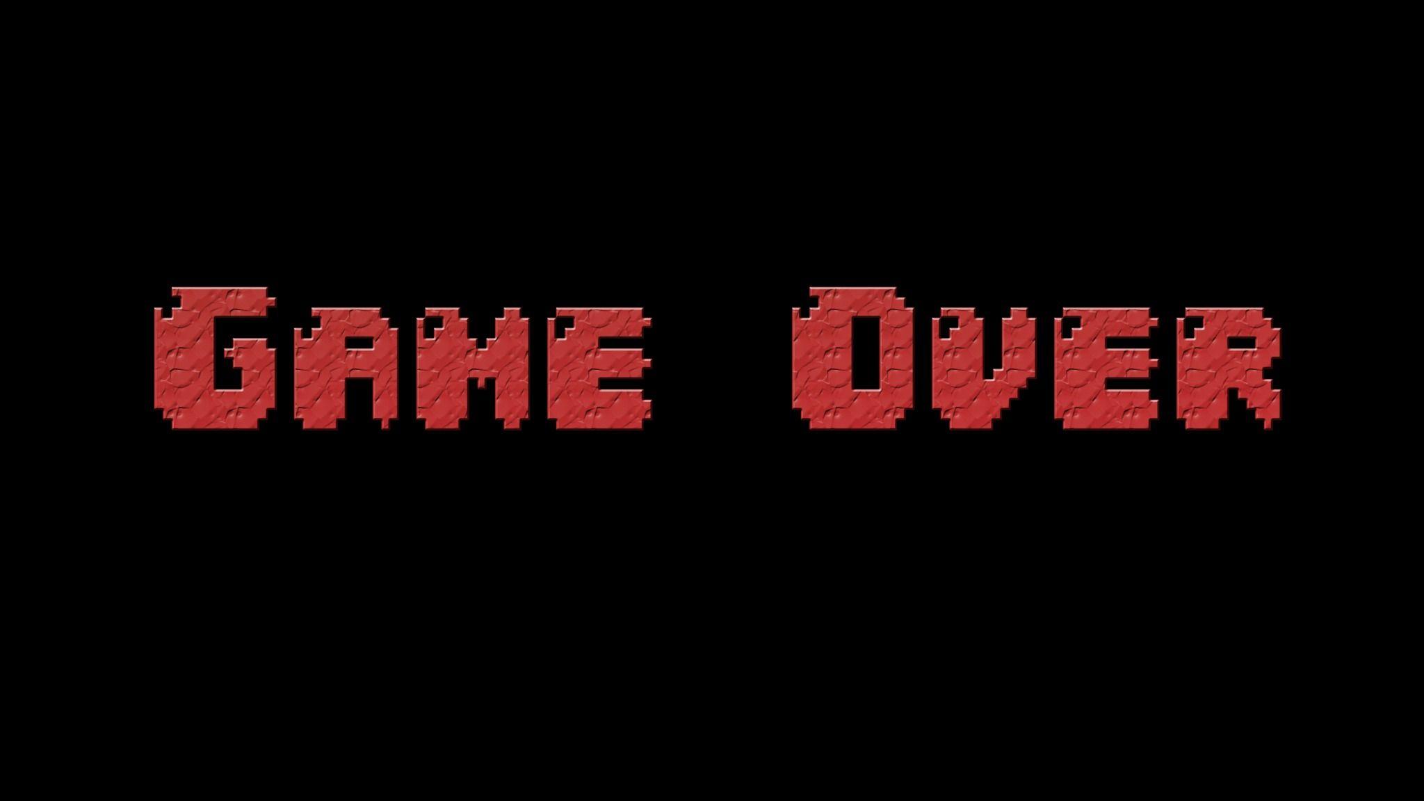 2048x1152 Game Over Typography 2048x1152 Resolution HD 4k