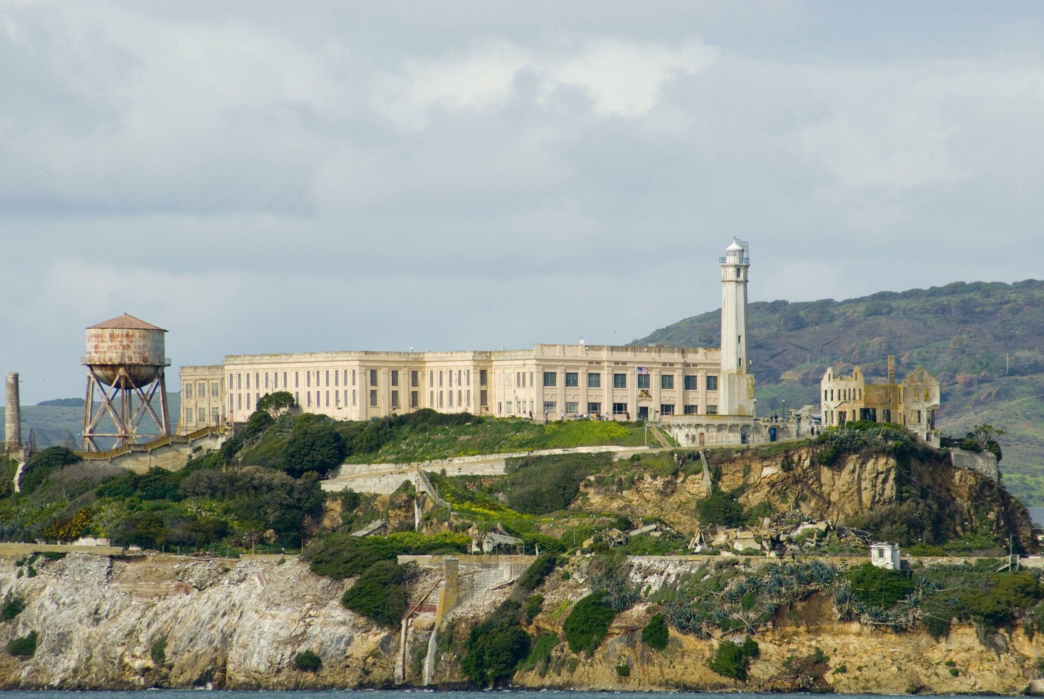 Free of Fortified prison on Alcatraz Island