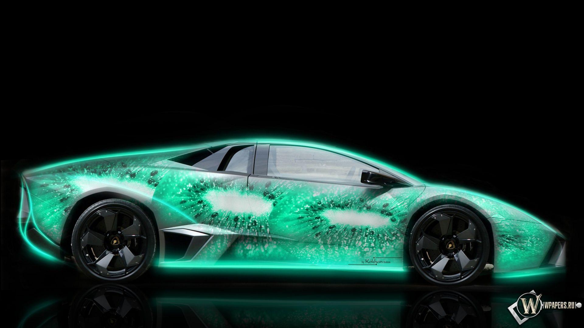 Lamborghini With Neon Lights And Flames: Lamborghini gallardo