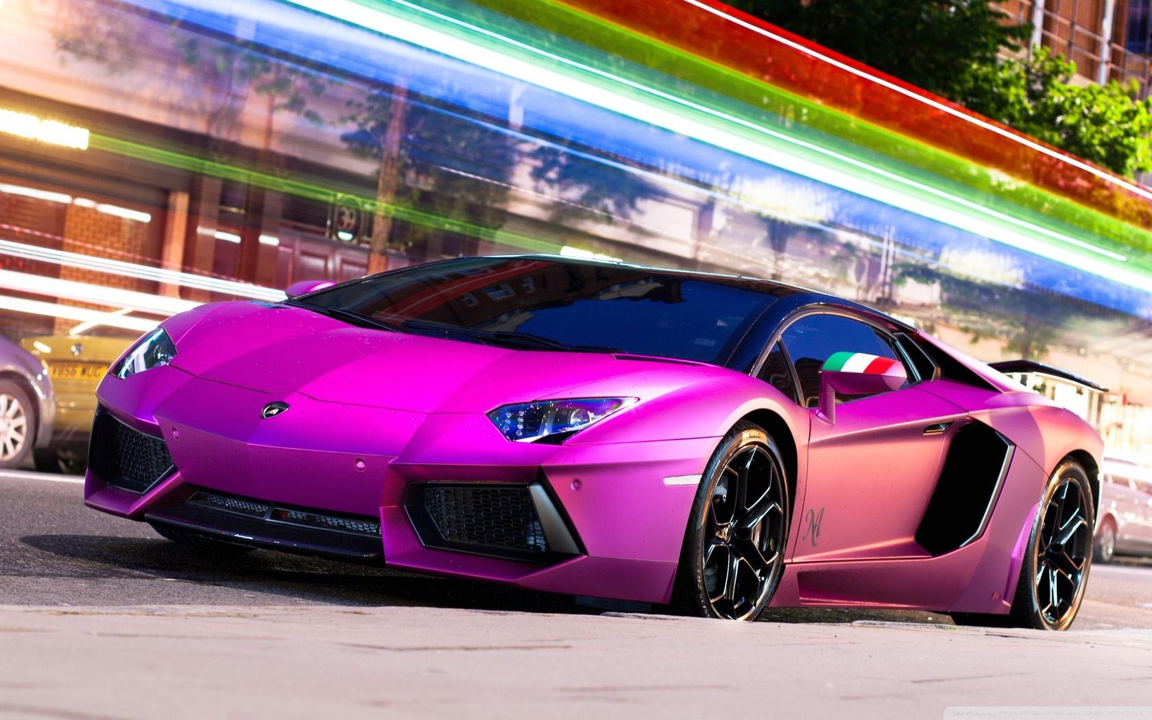 Wallpaper Lamborghini Aventador Pink x 1050
