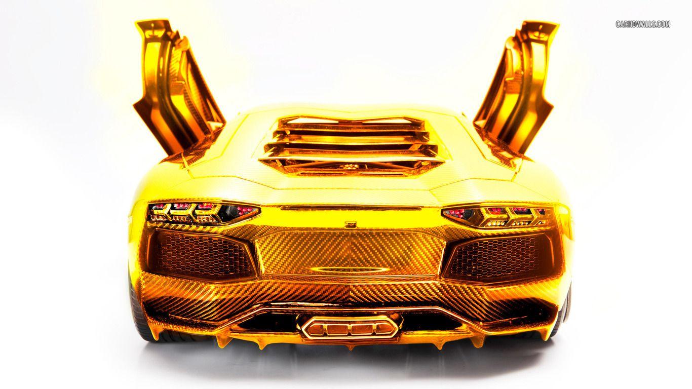 Cool Lamborghini Golden Car HD 1366×768