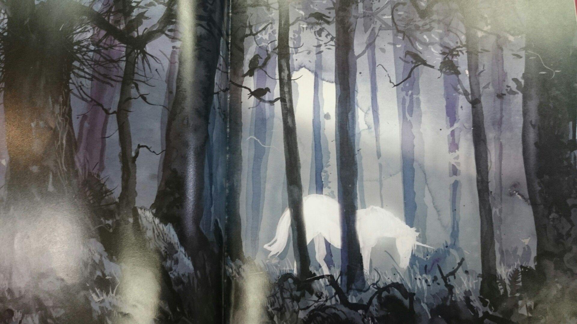 Jim Kay's beautiful illustration on the forbidden forest. Harry