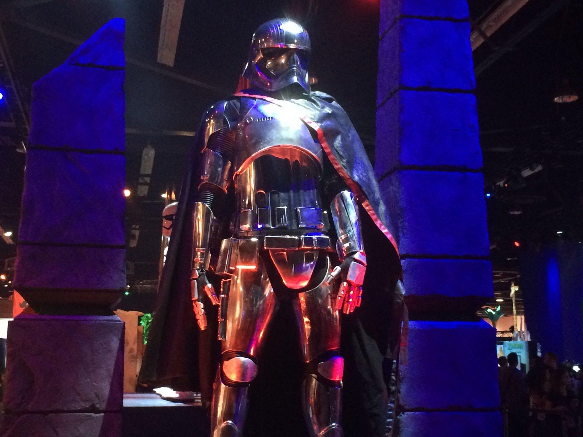 Captain Phasma costume from 'Star Wars: Episode VII' on display at
