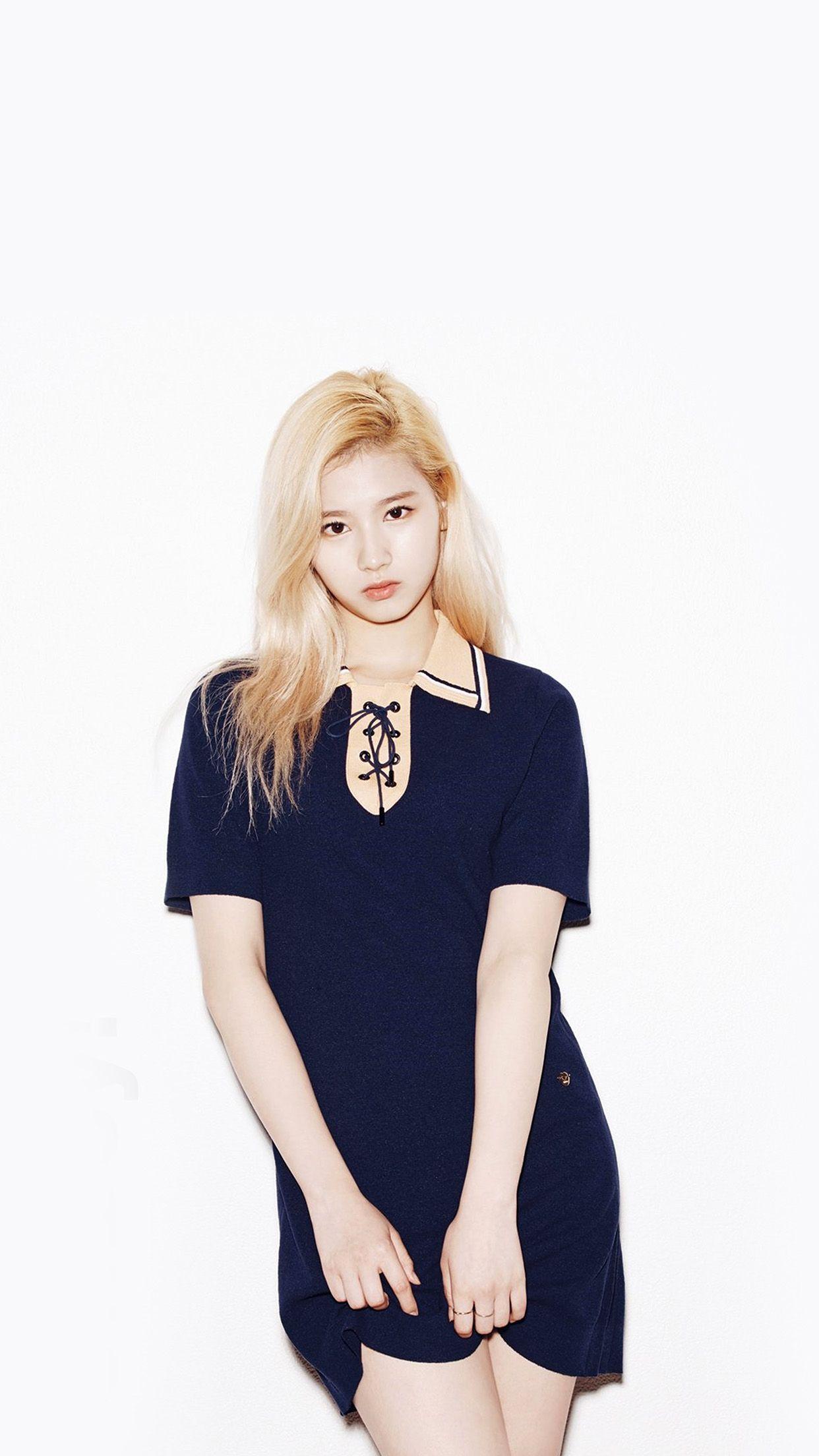 Kpop Twice Sana Girl Cute White Android wallpaper HD